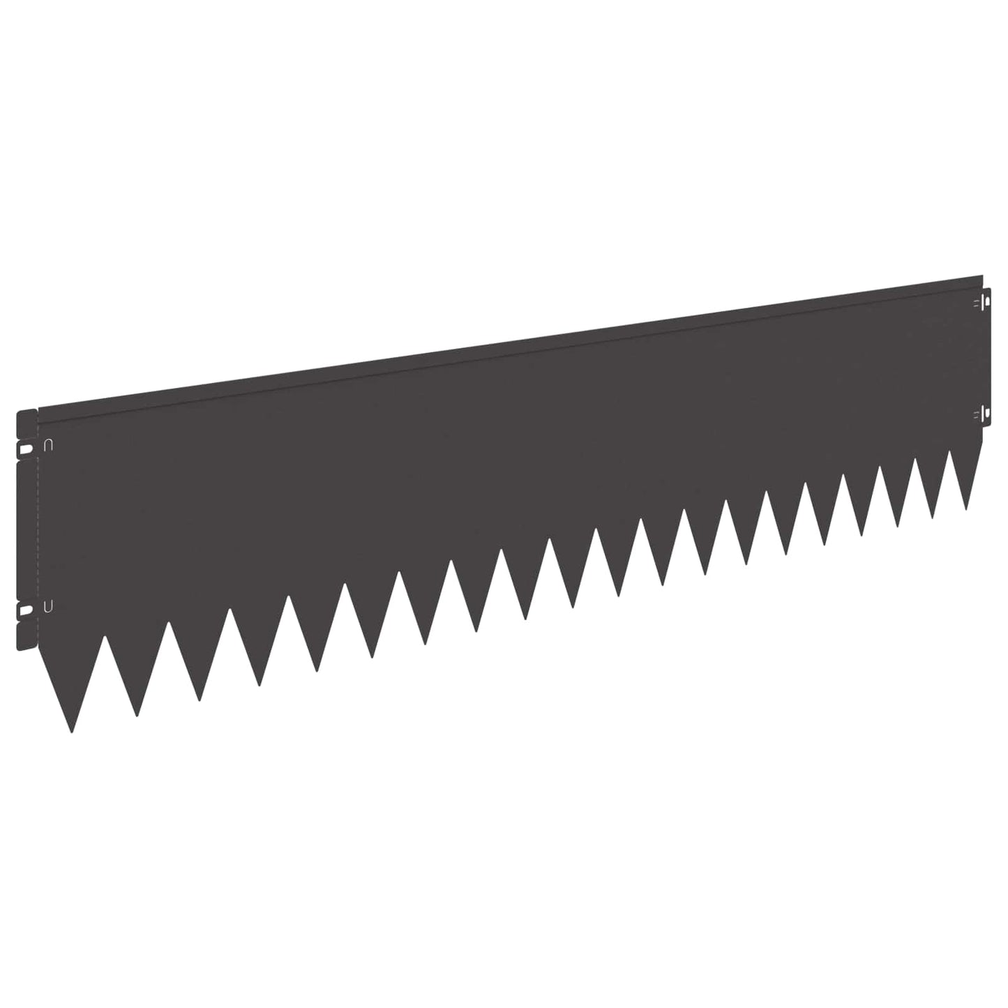 Gazonrand 20 pcs 103 x 25 cm Staal Zwart