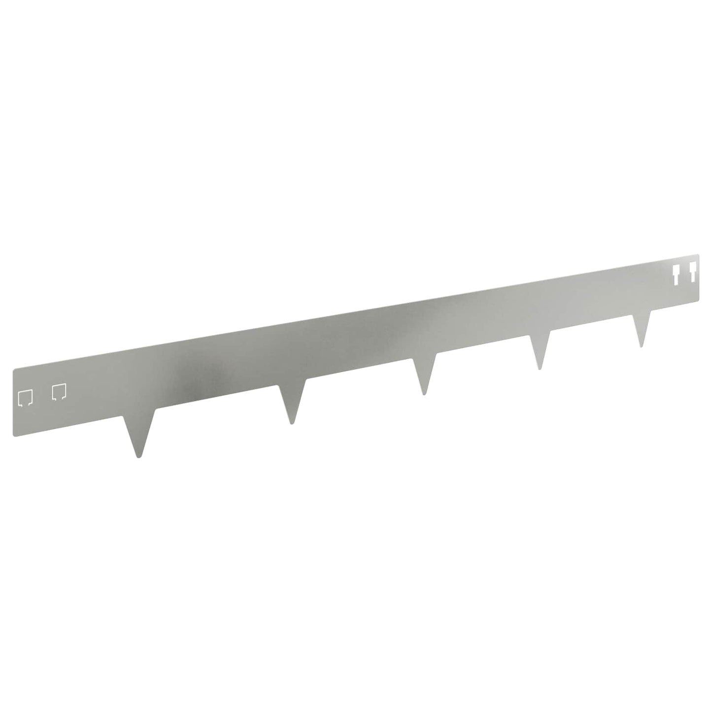 Gazonrand 20 pcs 100 x 12 cm Staal Zilverkleurig