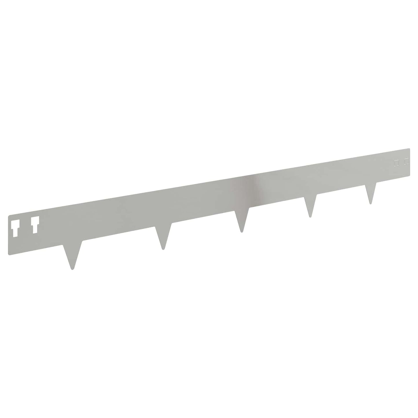 Gazonrand 20 pcs 100 x 12 cm Staal Zilverkleurig