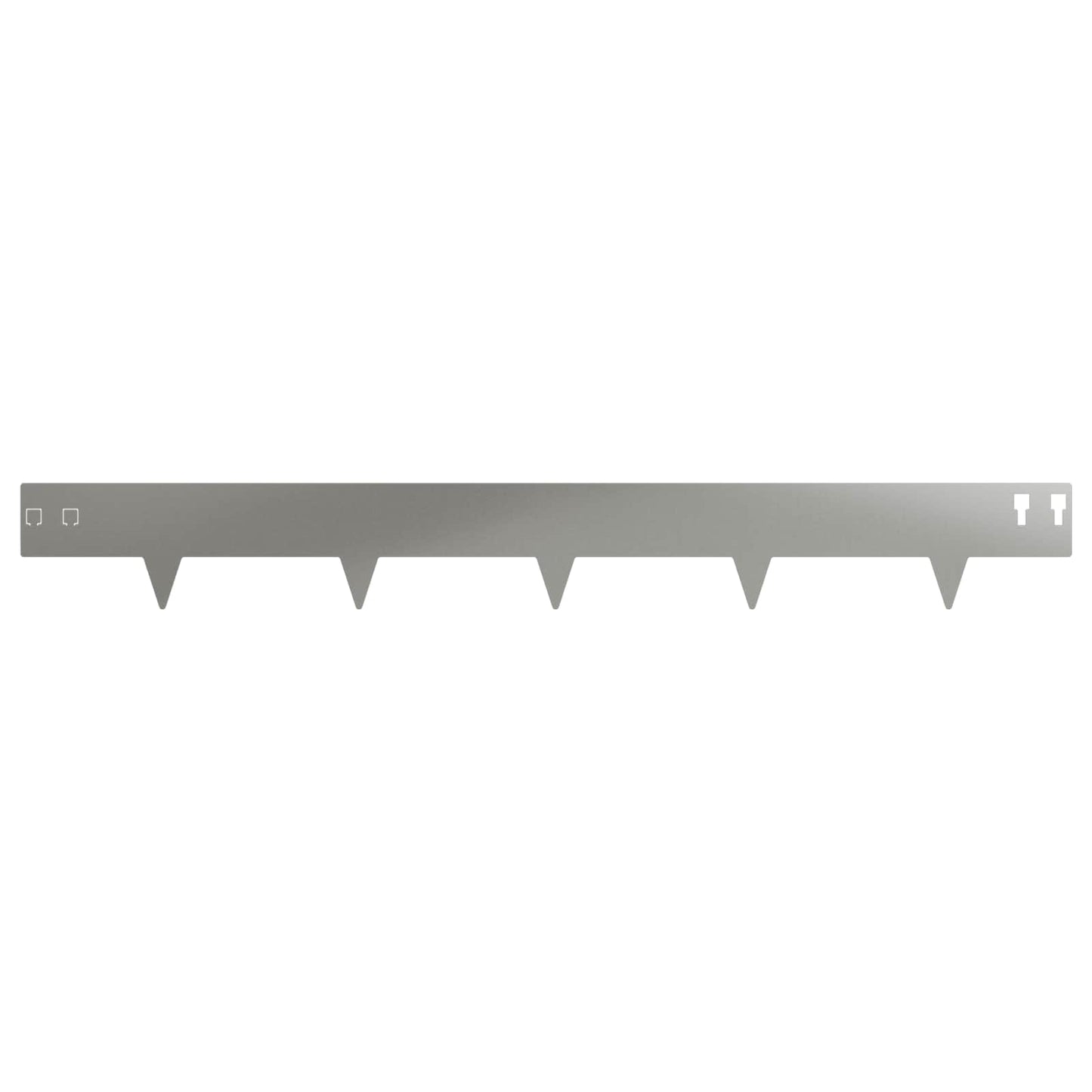 Gazonrand 20 pcs 100 x 12 cm Staal Zilverkleurig