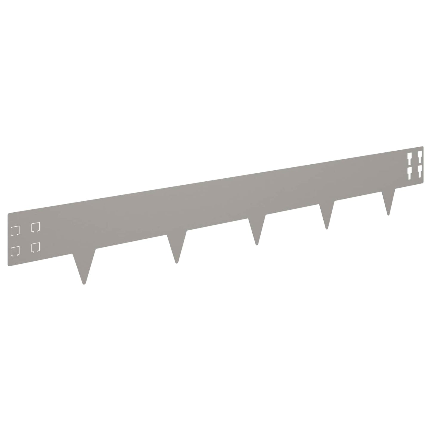 Gazonrand 20 pcs 100 x 15 cm Staal Roestig