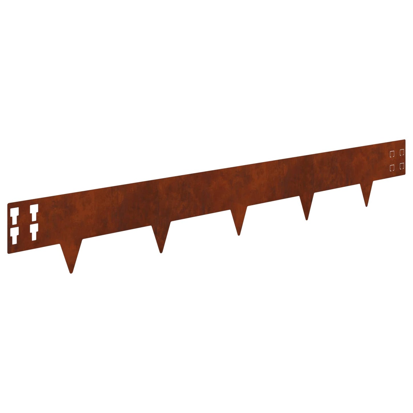 Gazonrand 20 pcs 100 x 15 cm Staal Roestig