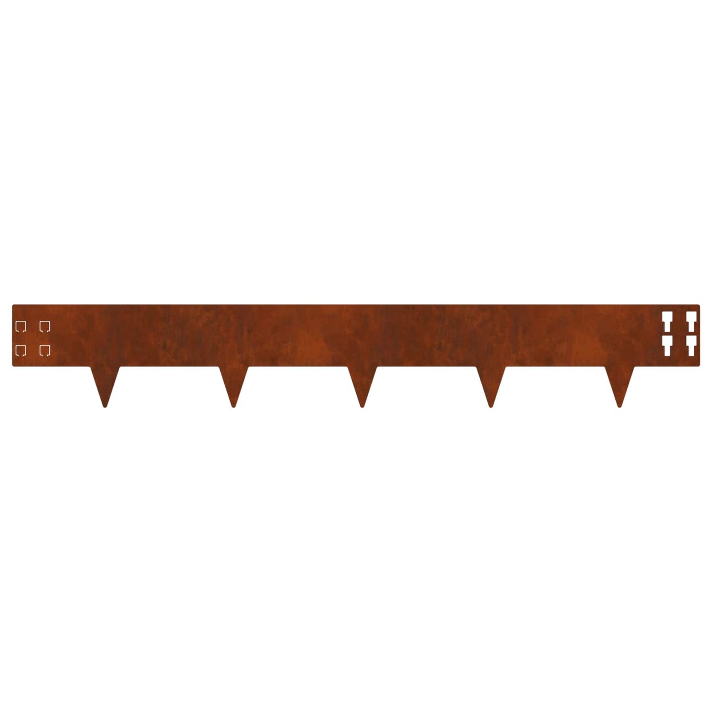 Gazonrand 20 pcs 100 x 15 cm Staal Roestig