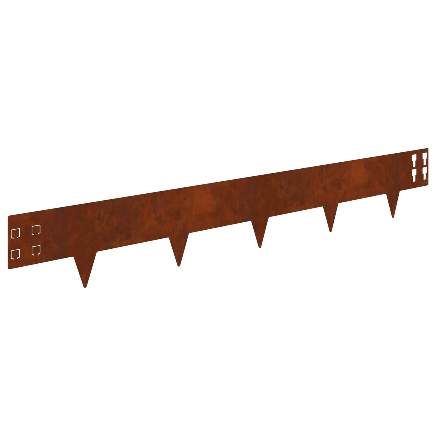 Gazonrand 30 pcs 100 x 15 cm Staal Roestig