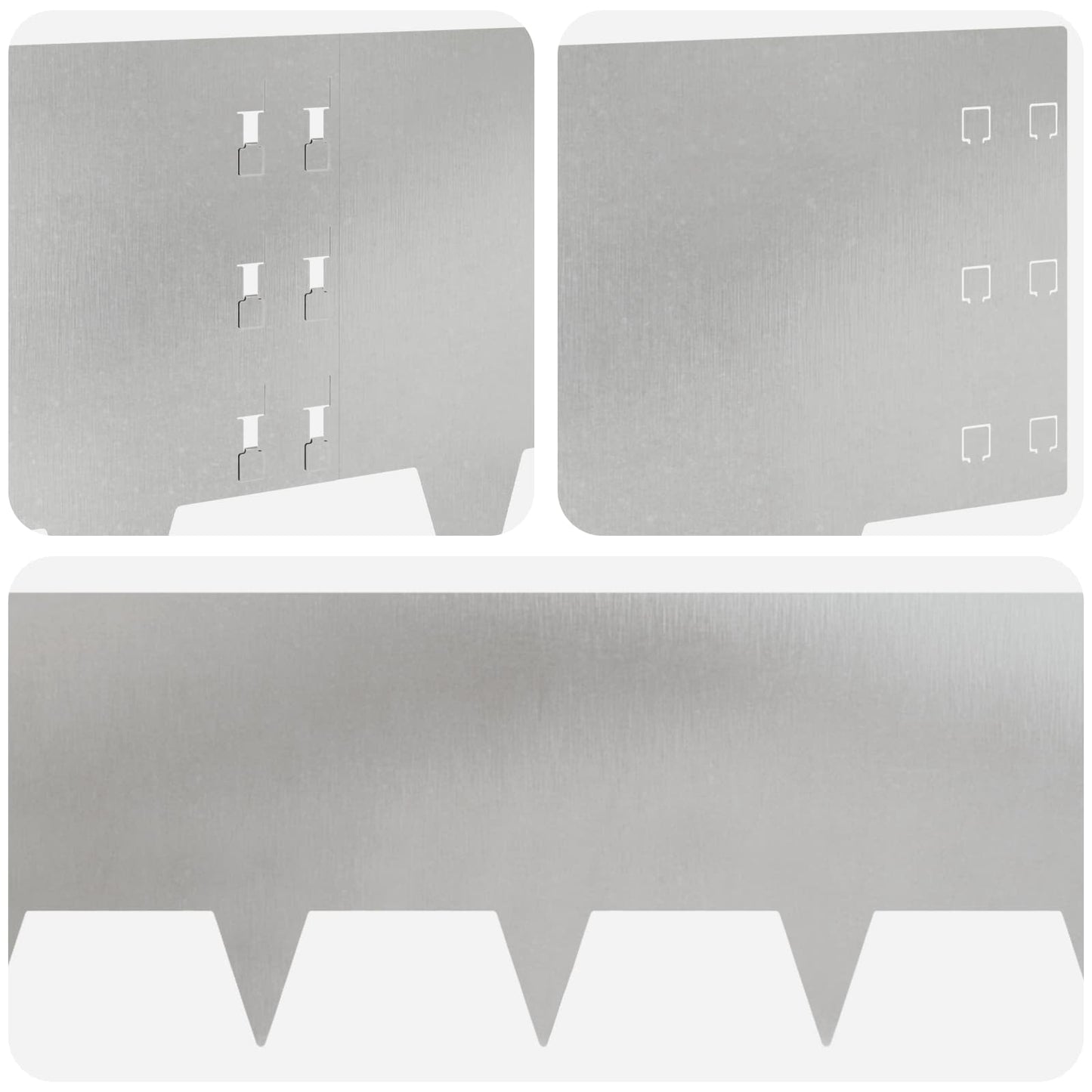 Gazonrand 30 pcs 100 x 30 cm Staal Zilverkleurig