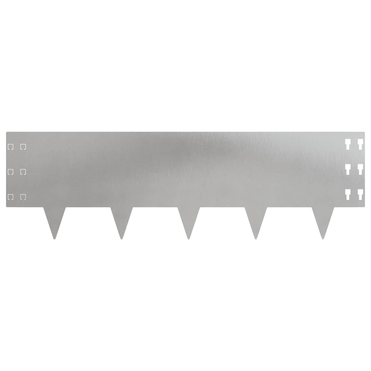 Gazonrand 30 pcs 100 x 30 cm Staal Zilverkleurig