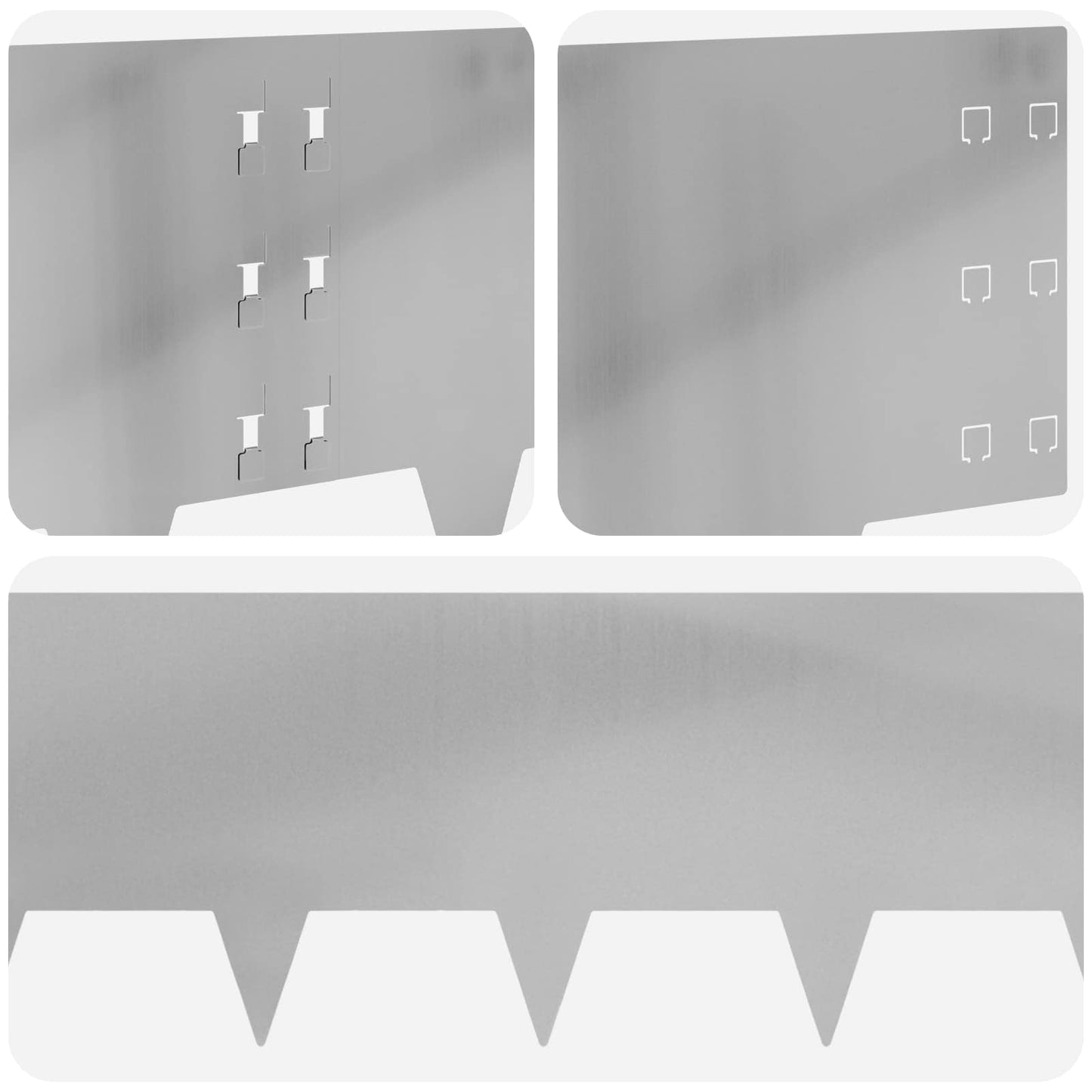 Gazonrand 10 pcs 100 x 30 cm Staal Zilverkleurig