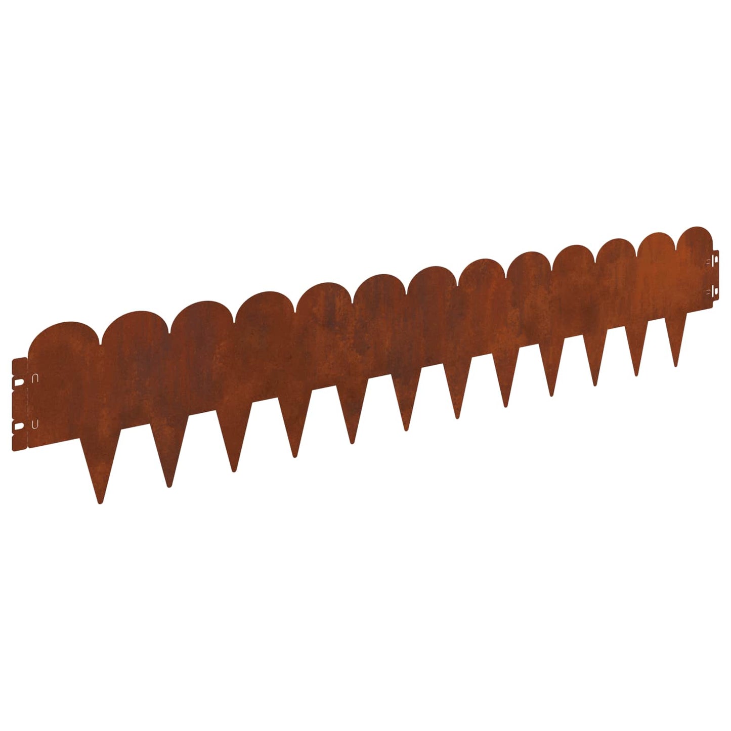 Gazonrand 20 pcs 103 x 20 cm Staal Roestig