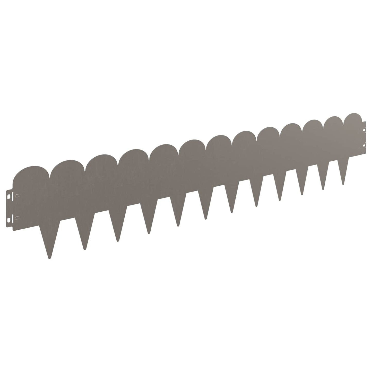 Gazonrand 30 pcs 103 x 20 cm Staal Roestig