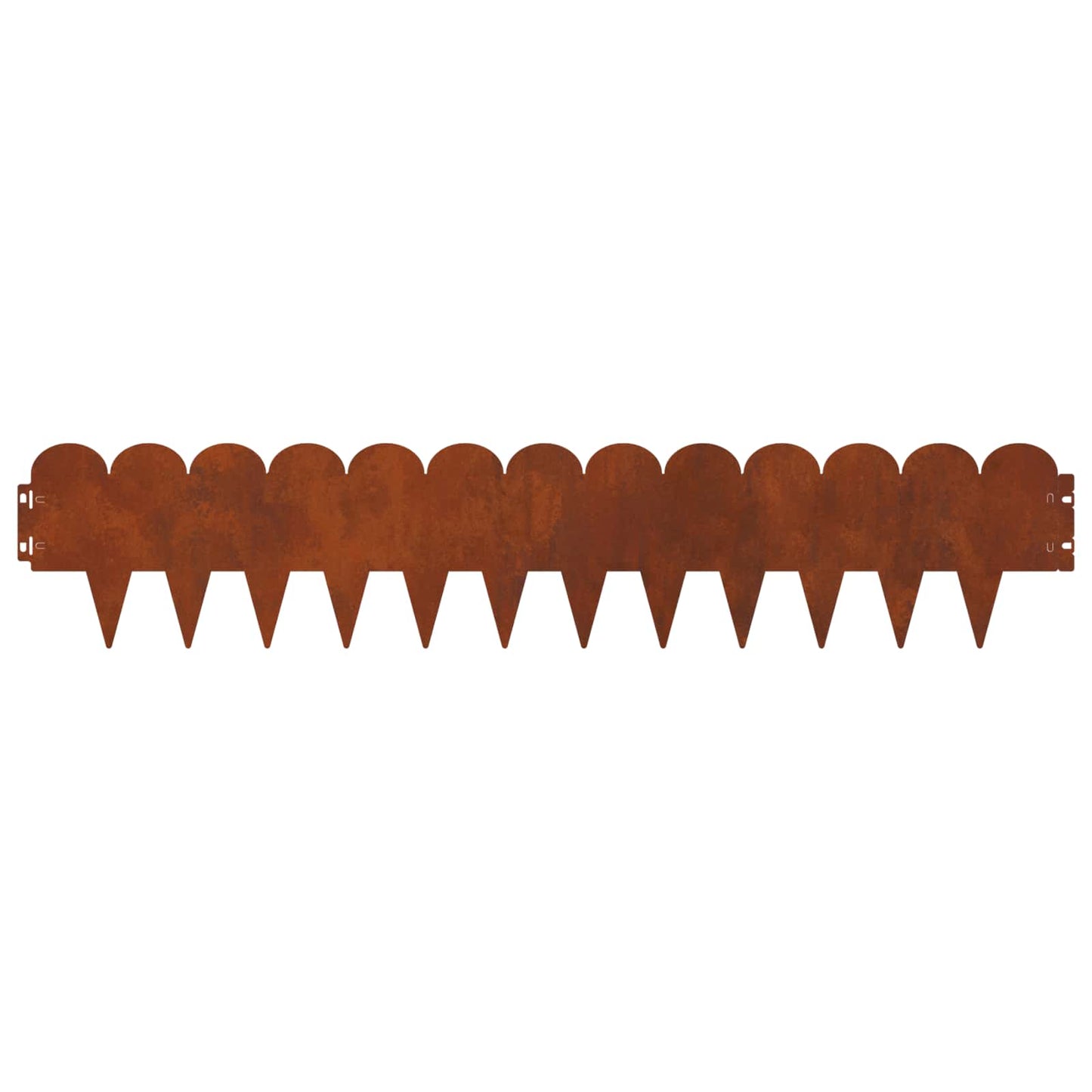 Gazonrand 30 pcs 103 x 20 cm Staal Roestig