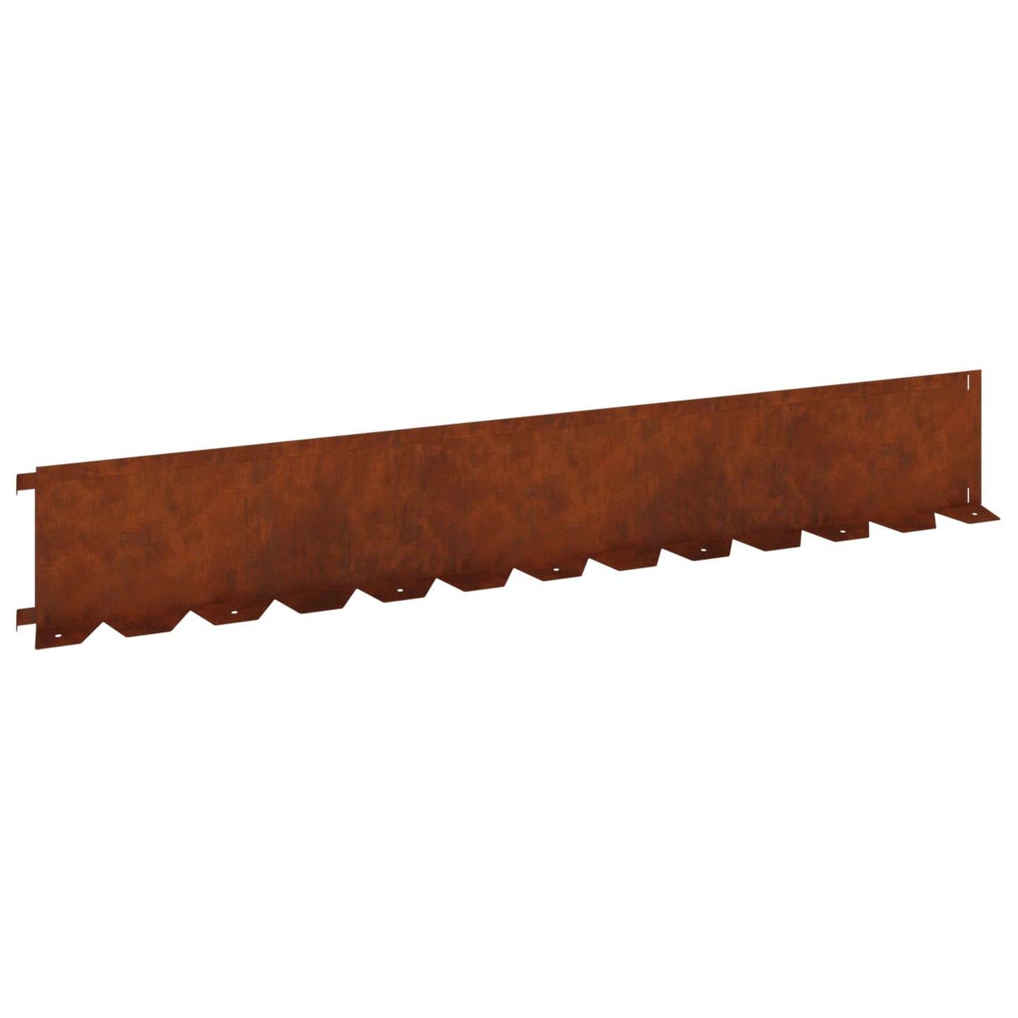 Gazonrand 10 pcs 102 x 15 x 4 cm Staal Roestig