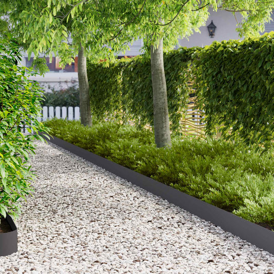 Gazonrand 30 st 100 x 12 cm Staal Zwart is nu te koop bij PeponiXL, paradijselijk wonen!