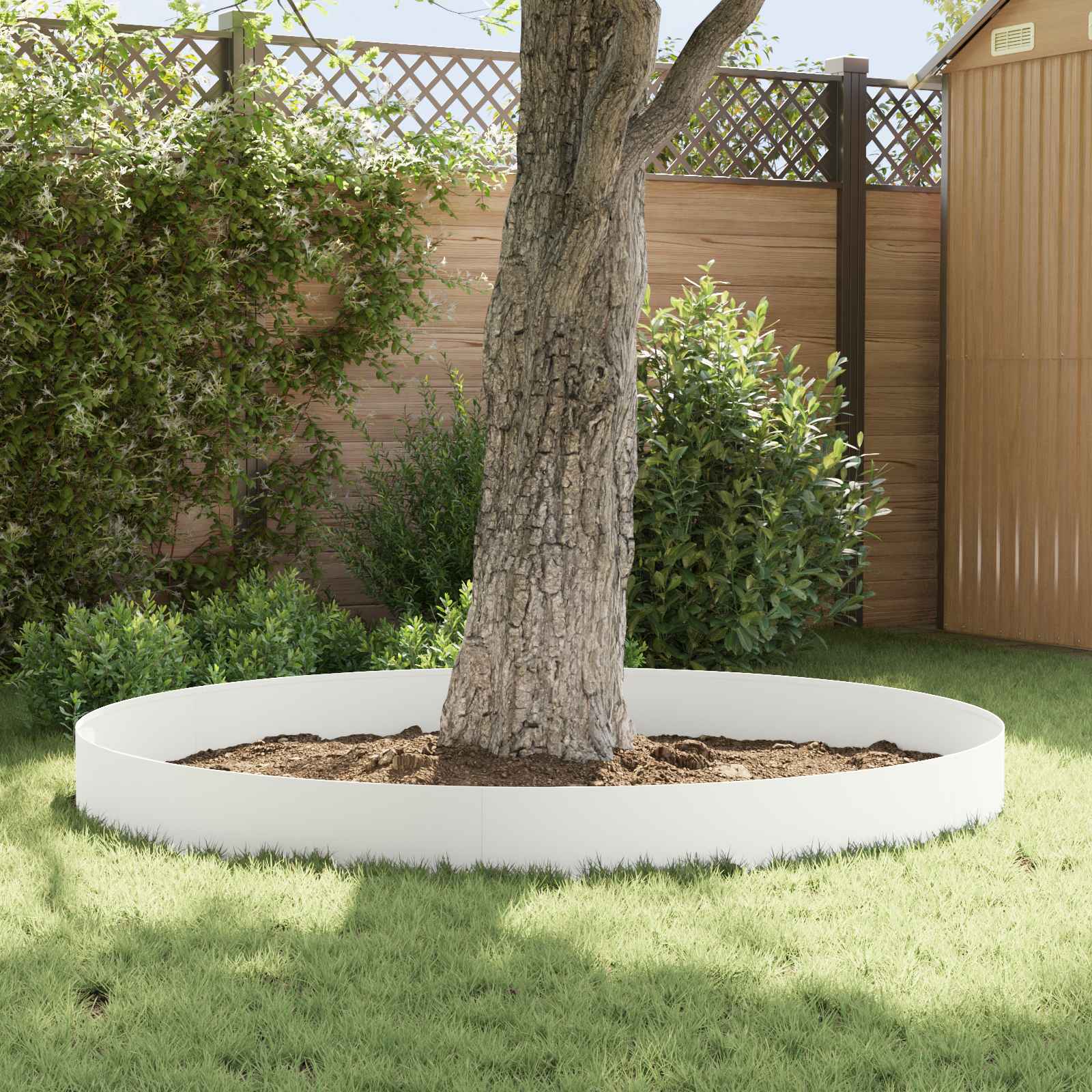 Gazonrand 30 st 100 x 18 cm Staal Wit is nu te koop bij PeponiXL, paradijselijk wonen!