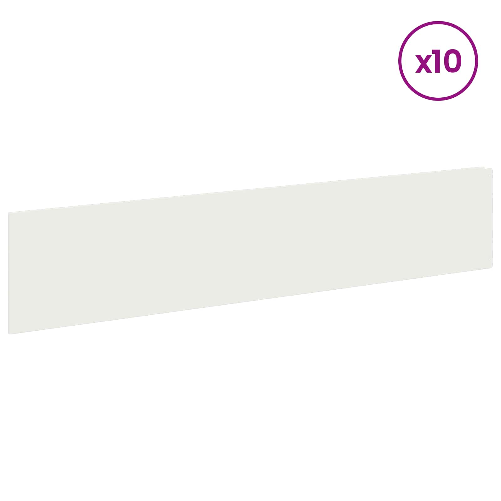 Gazonrand 10 st 100 x 22 cm Staal Wit is nu te koop bij PeponiXL, paradijselijk wonen!