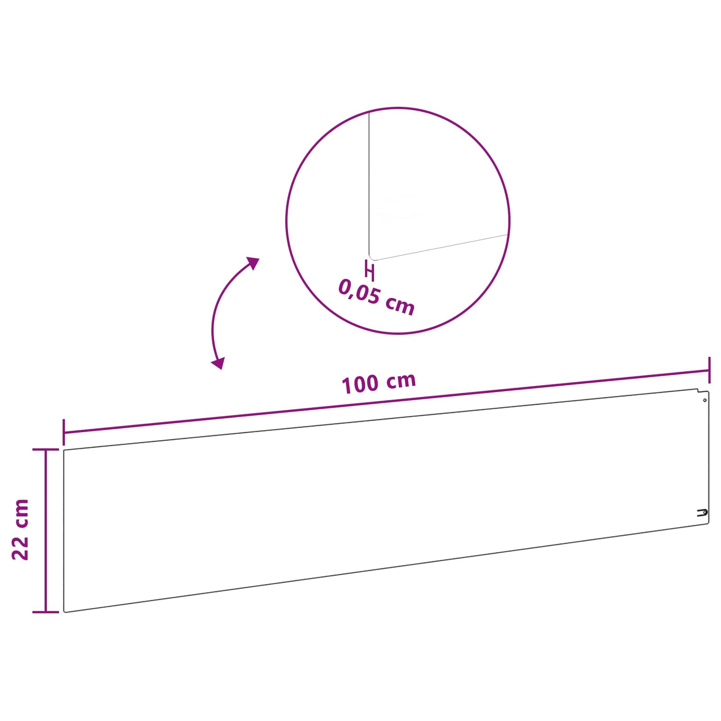 Gazonrand 10 pcs 100 x 22 cm Staal Roestig