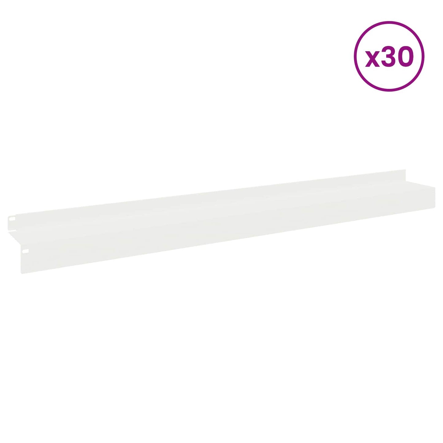 Gazonrand 30 st 100 x 10 x 8 cm Staal Wit is nu te koop bij PeponiXL, paradijselijk wonen!