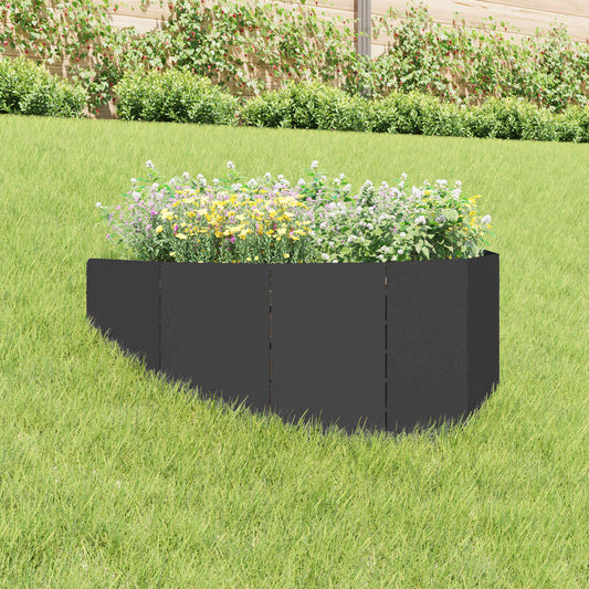 Gazonrand 100 x 45 cm Staal Zwart is nu te koop bij PeponiXL, paradijselijk wonen!