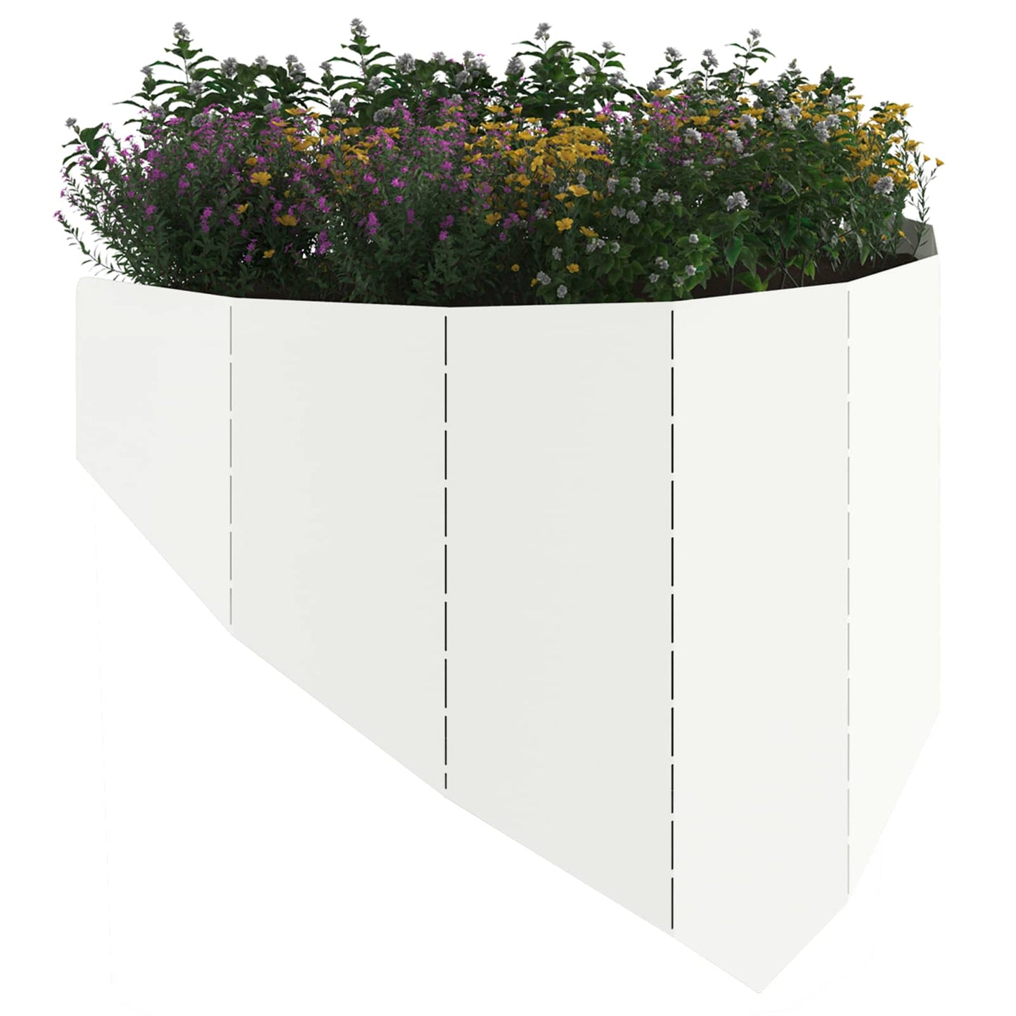 Gazonrand 100 x 45 cm Staal Wit is nu te koop bij PeponiXL, paradijselijk wonen!