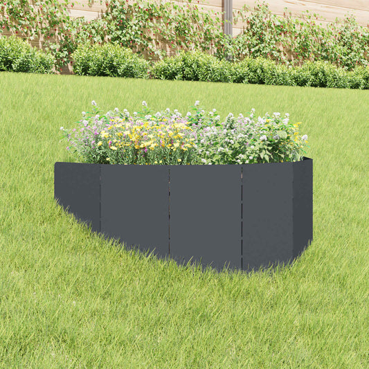 Gazonrand 100 x 45 cm Staal Antracietkleurig is nu te koop bij PeponiXL, paradijselijk wonen!