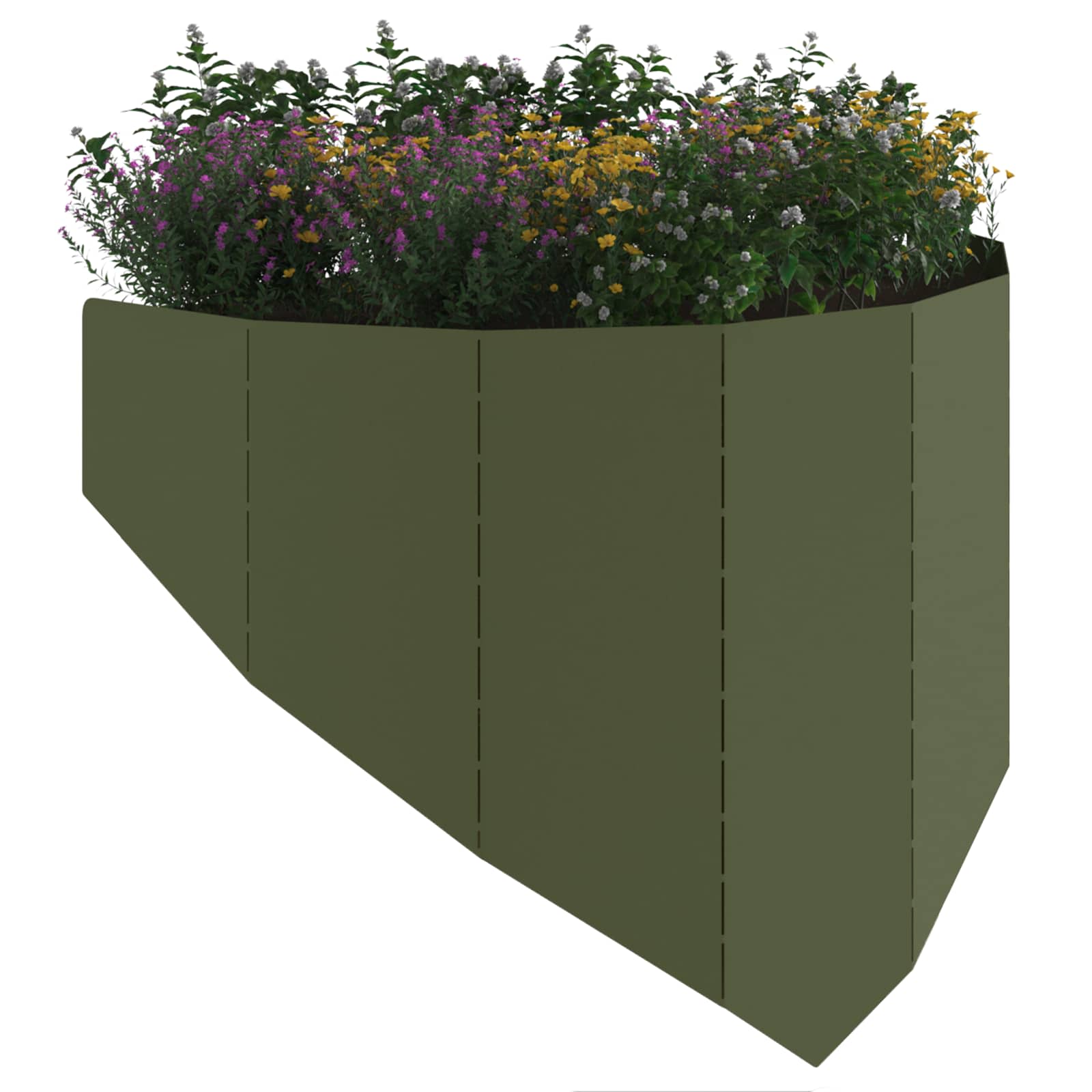 Gazonrand 100 x 45 cm Staal Olijfgroen is nu te koop bij PeponiXL, paradijselijk wonen!