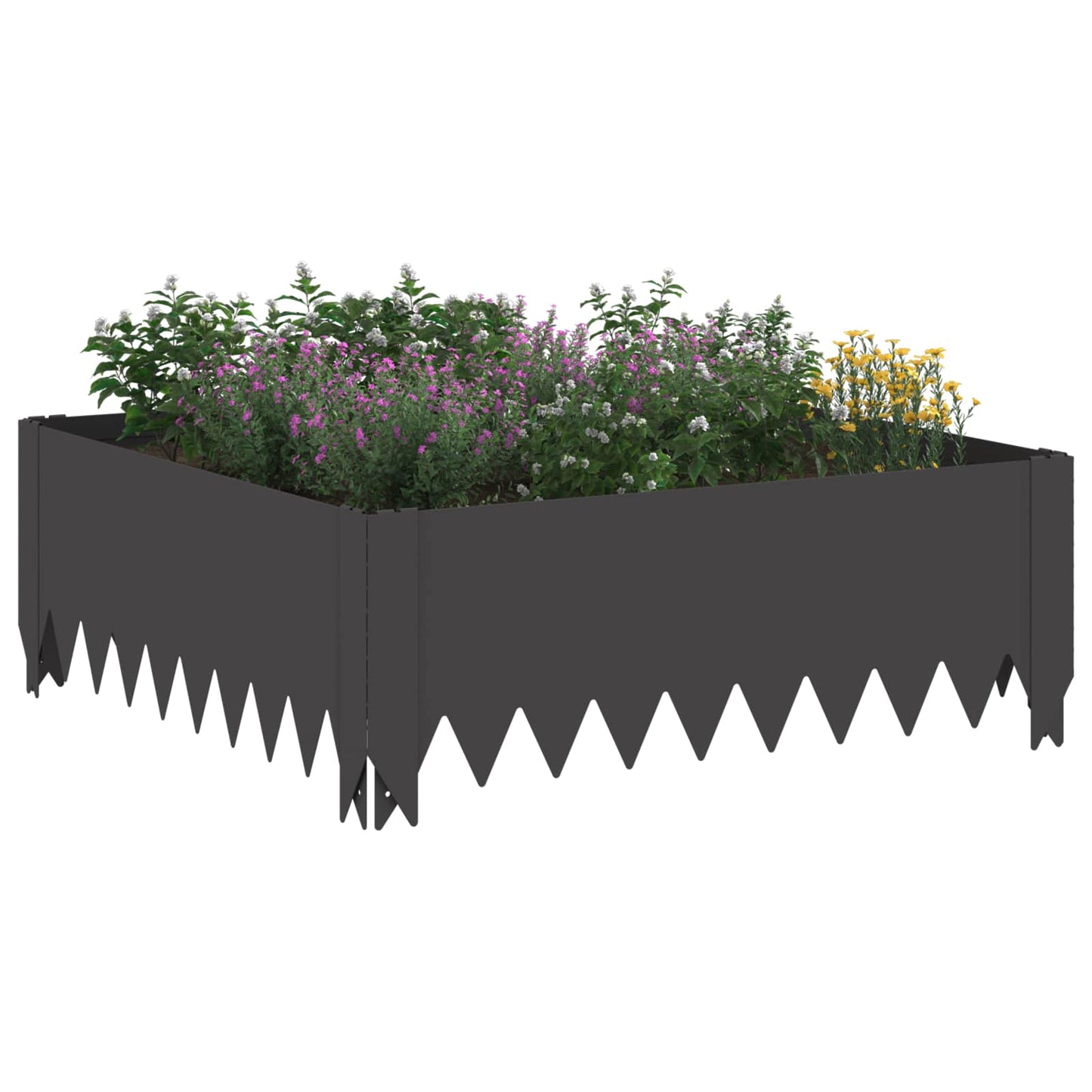 Gazonrand 60 x 60 x 20 cm Staal Zwart is nu te koop bij PeponiXL, paradijselijk wonen!