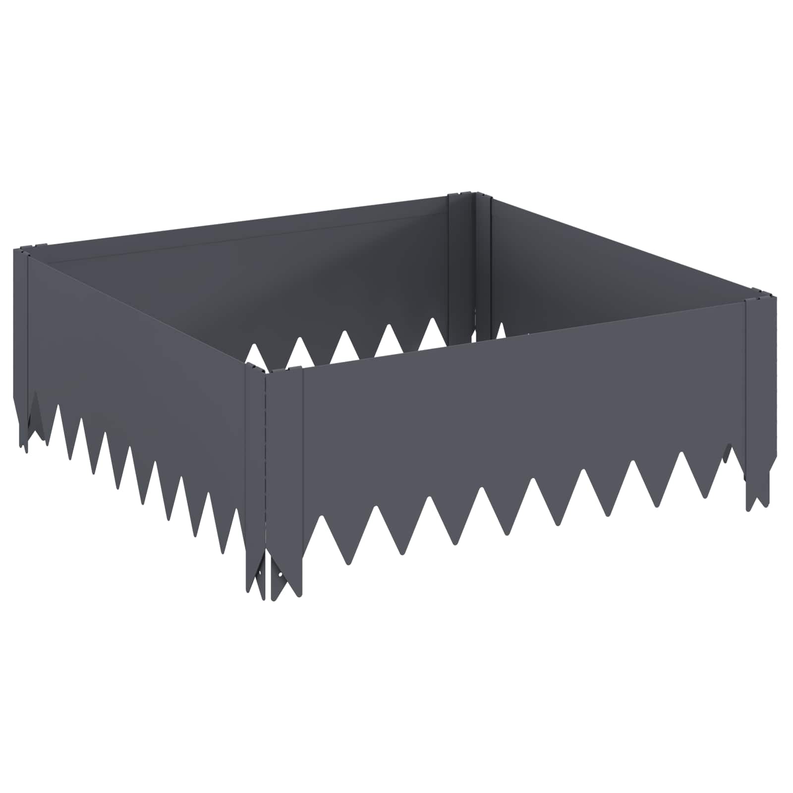 Gazonrand 60 x 60 x 20 cm Staal Antracietkleurig is nu te koop bij PeponiXL, paradijselijk wonen!