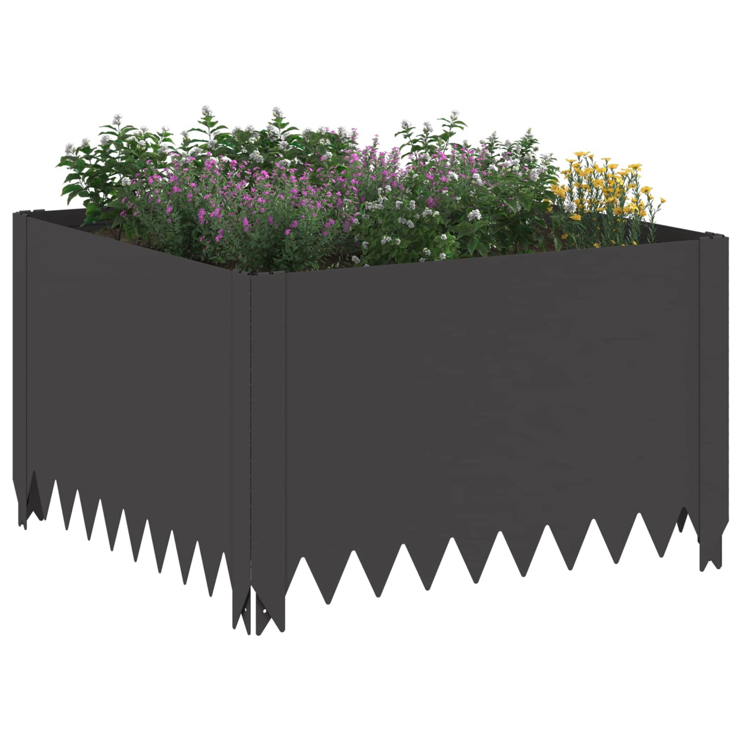 Gazonrand 60 x 60 x 35 cm Staal Zwart is nu te koop bij PeponiXL, paradijselijk wonen!