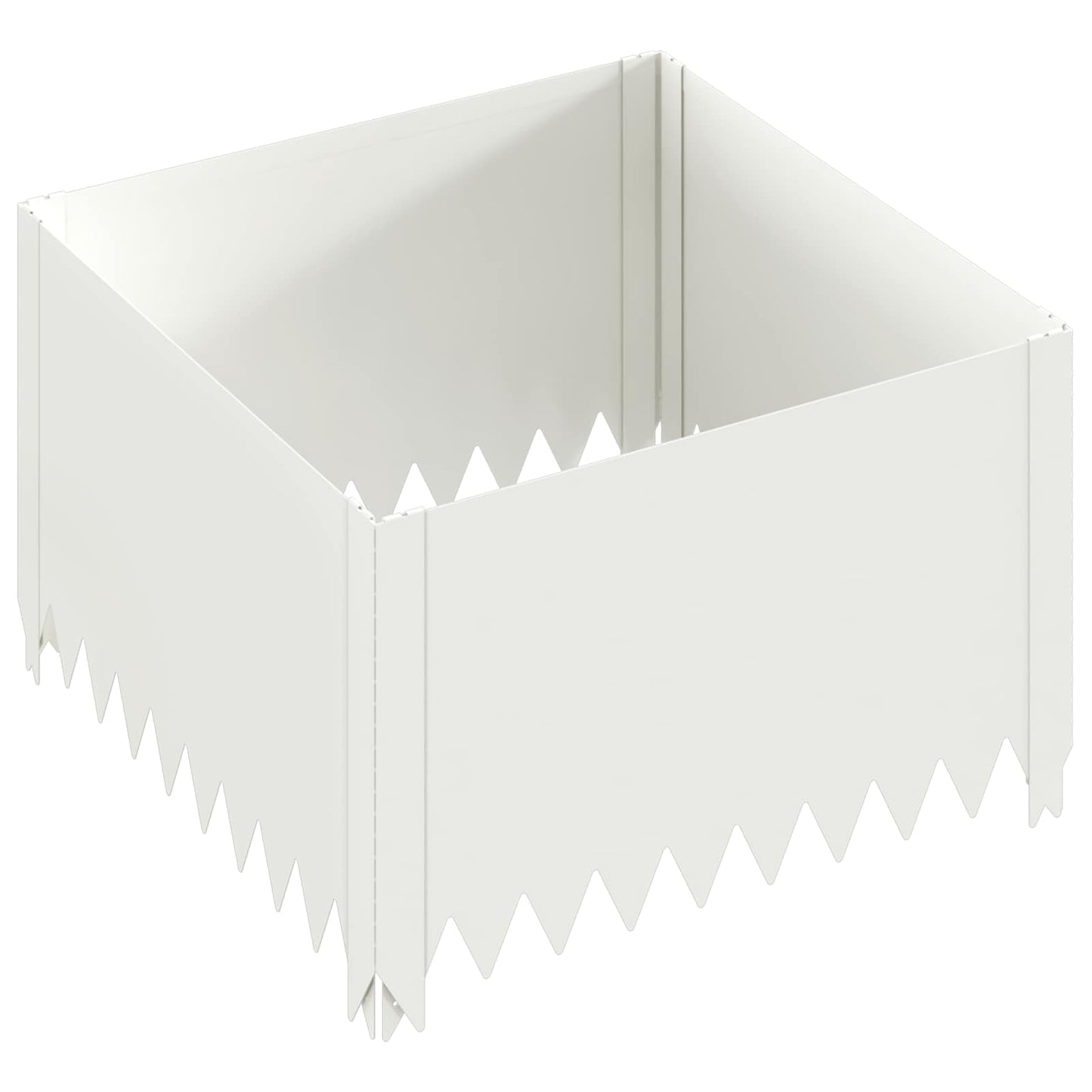 Gazonrand 4 st 60 x 60 x 35 cm Staal Wit is nu te koop bij PeponiXL, paradijselijk wonen!