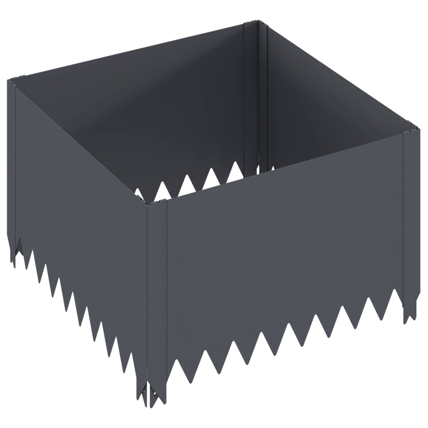 Gazonrand 60 x 60 x 35 cm Staal Antracietkleurig is nu te koop bij PeponiXL, paradijselijk wonen!