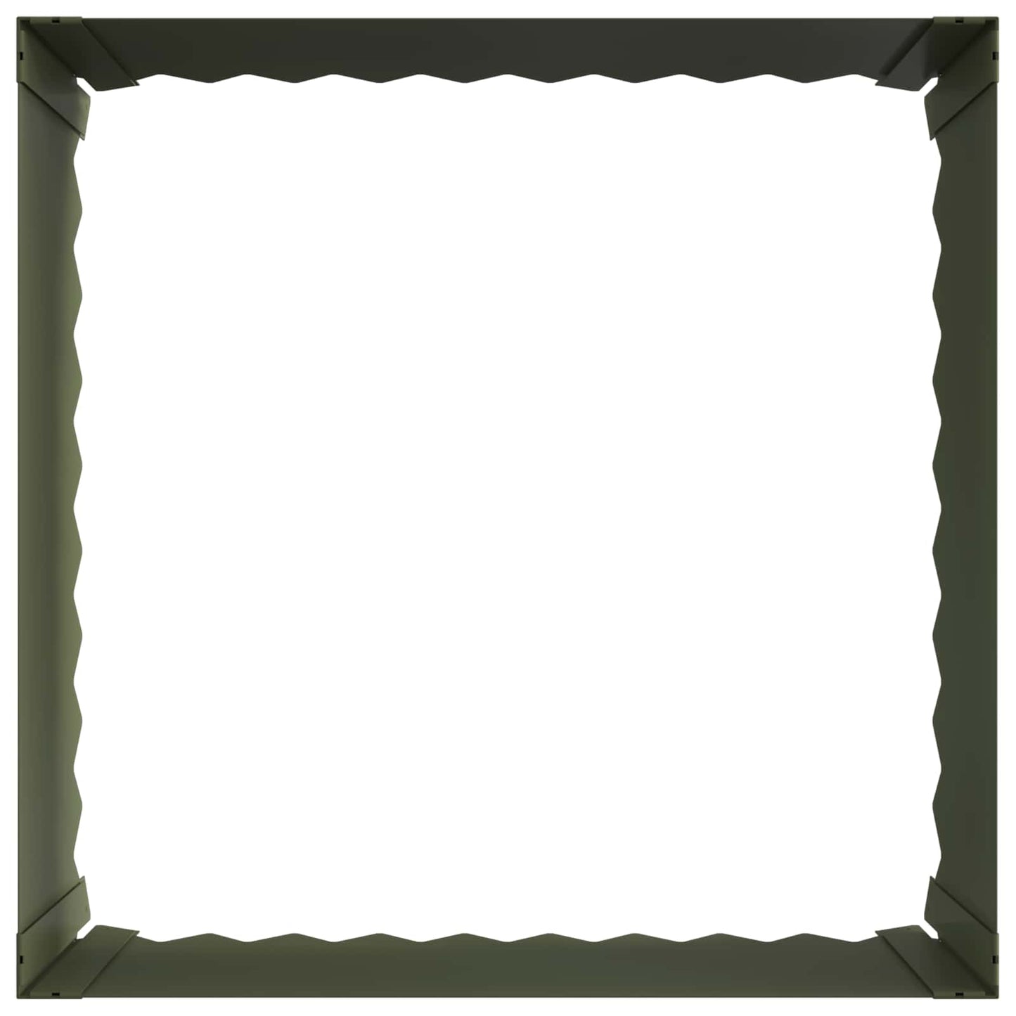Gazonrand 60 x 60 x 35 cm Staal Olijfgroen is nu te koop bij PeponiXL, paradijselijk wonen!