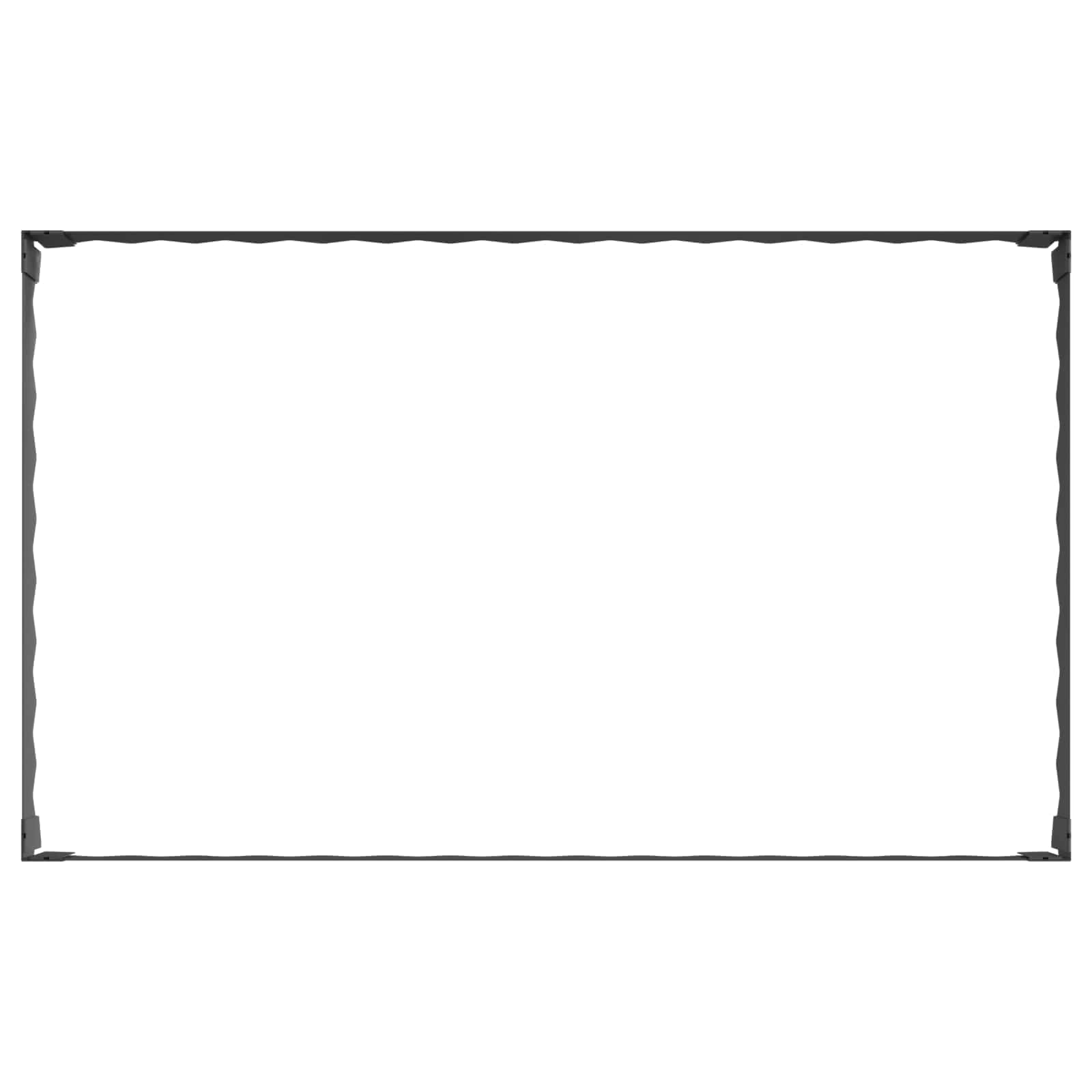 Gazonrand 4 st 100 x 60 x 20 cm Staal Zwart is nu te koop bij PeponiXL, paradijselijk wonen!