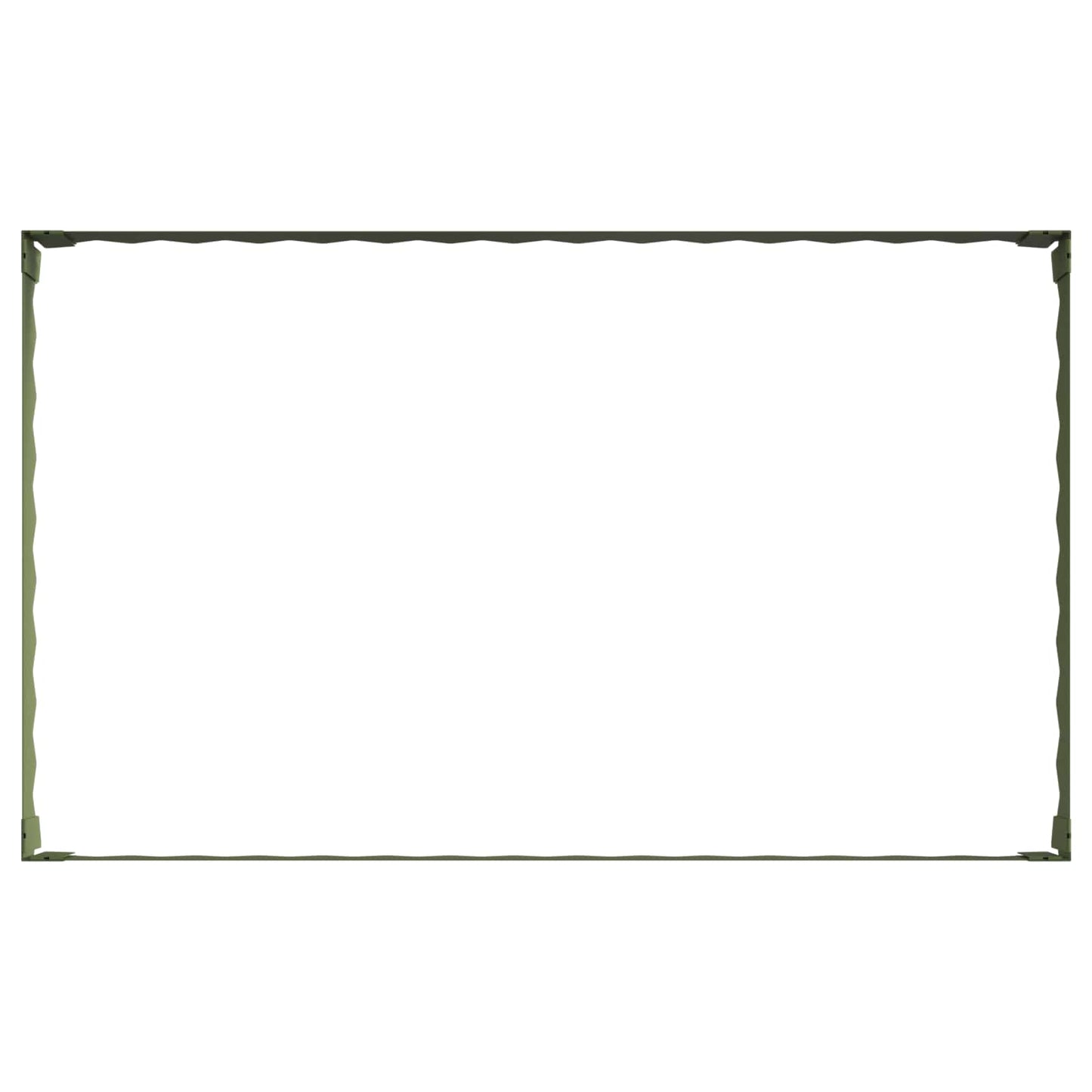 Gazonrand 4 st 100 x 60 x 20 cm Staal Olijfgroen is nu te koop bij PeponiXL, paradijselijk wonen!