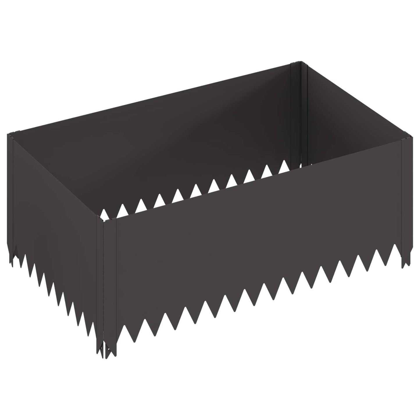 Gazonrand 100 x 60 x 35 cm Staal Zwart is nu te koop bij PeponiXL, paradijselijk wonen!
