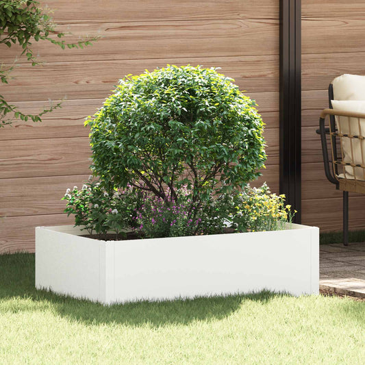 Gazonrand 100 x 60 x 35 cm Staal Wit is nu te koop bij PeponiXL, paradijselijk wonen!