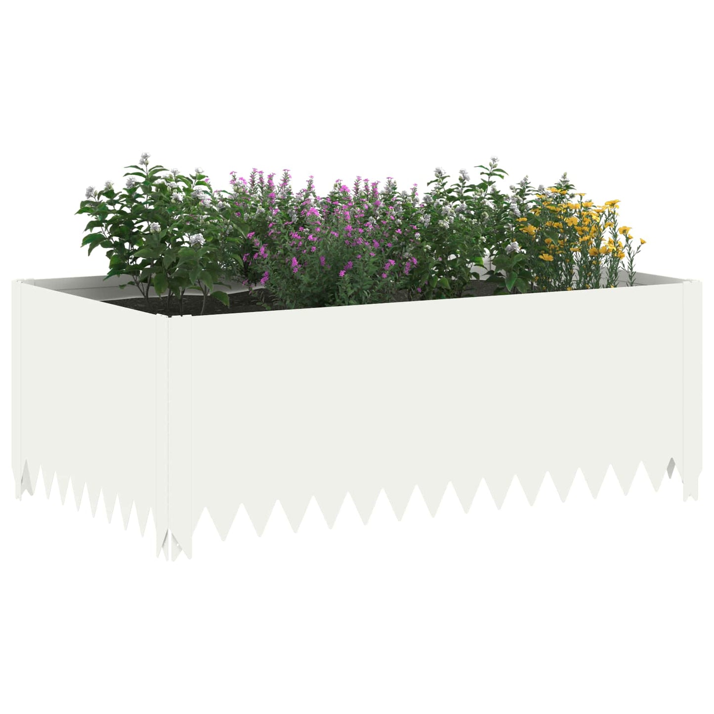 Gazonrand 100 x 60 x 35 cm Staal Wit is nu te koop bij PeponiXL, paradijselijk wonen!