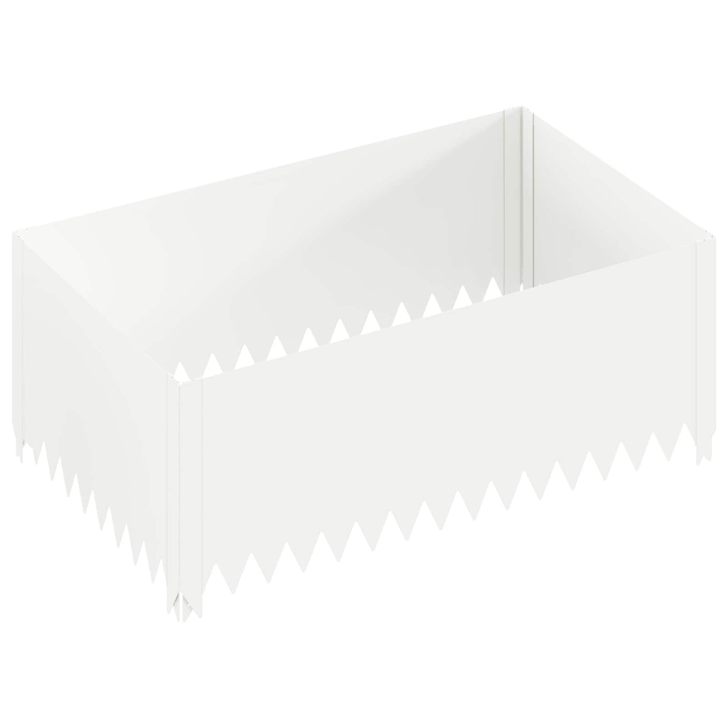 Gazonrand 4 st 100 x 60 x 35 cm Staal Wit is nu te koop bij PeponiXL, paradijselijk wonen!