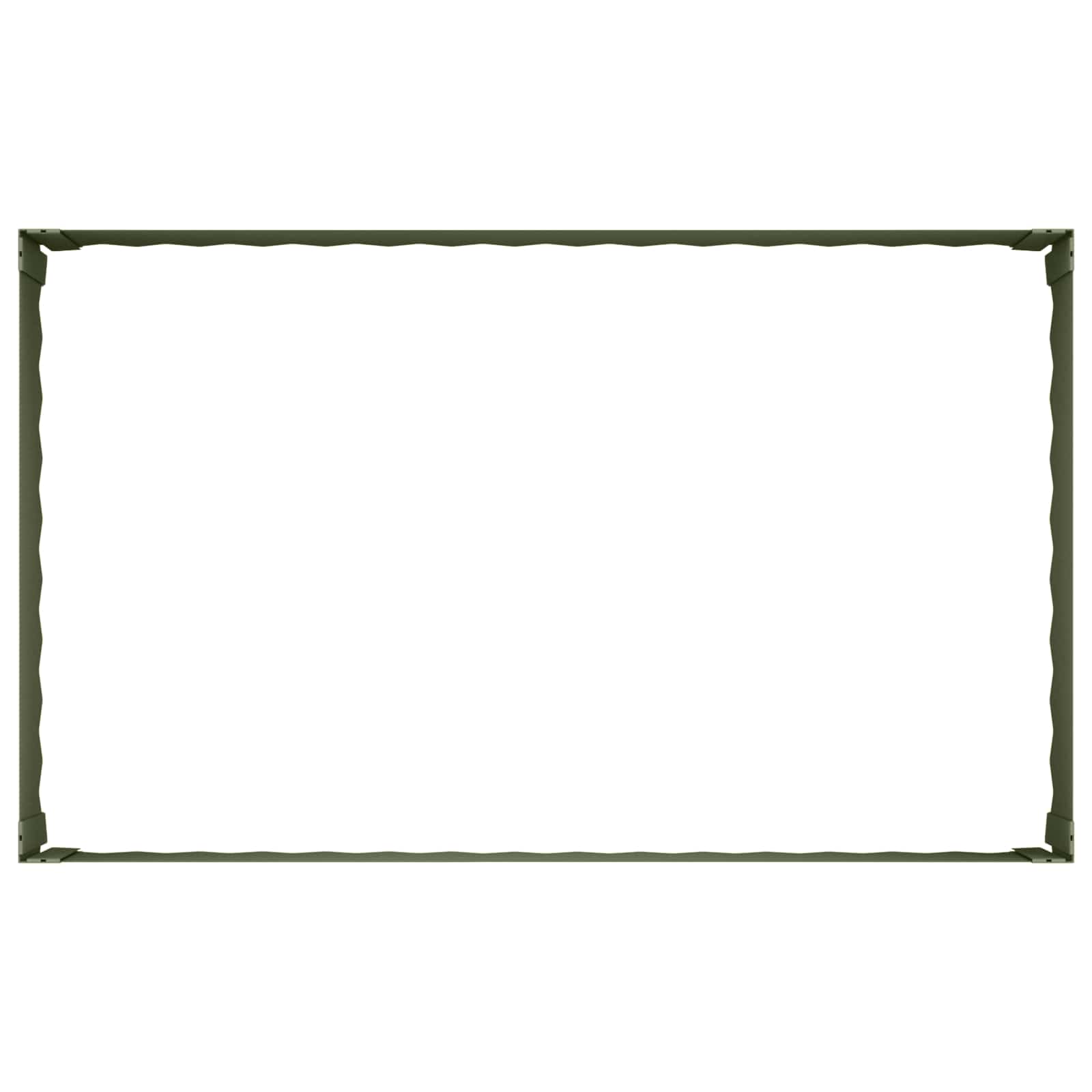 Gazonrand 100 x 60 x 35 cm Staal Olijfgroen is nu te koop bij PeponiXL, paradijselijk wonen!