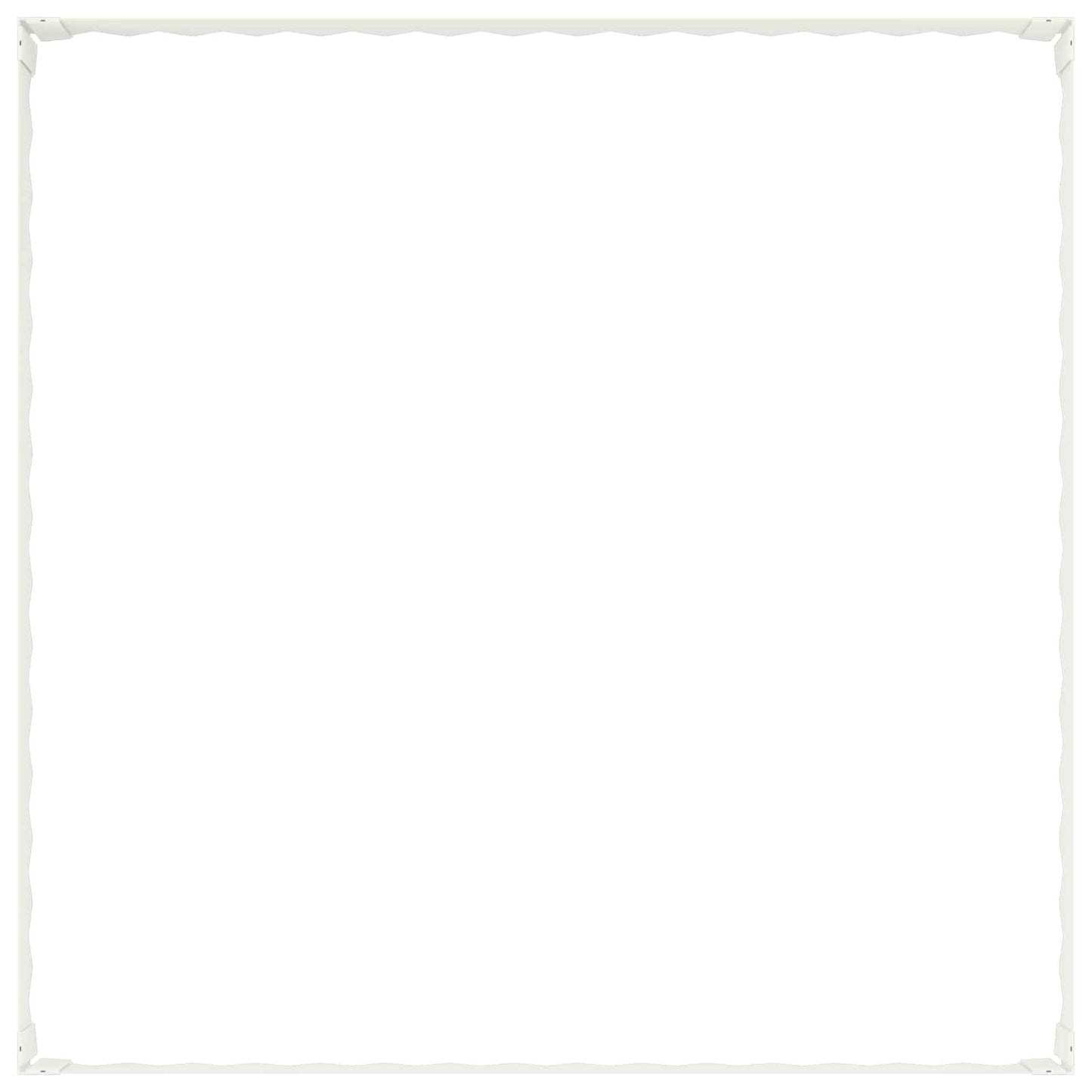 Gazonrand 4 st 100 x 100 x 20 cm Staal Wit is nu te koop bij PeponiXL, paradijselijk wonen!