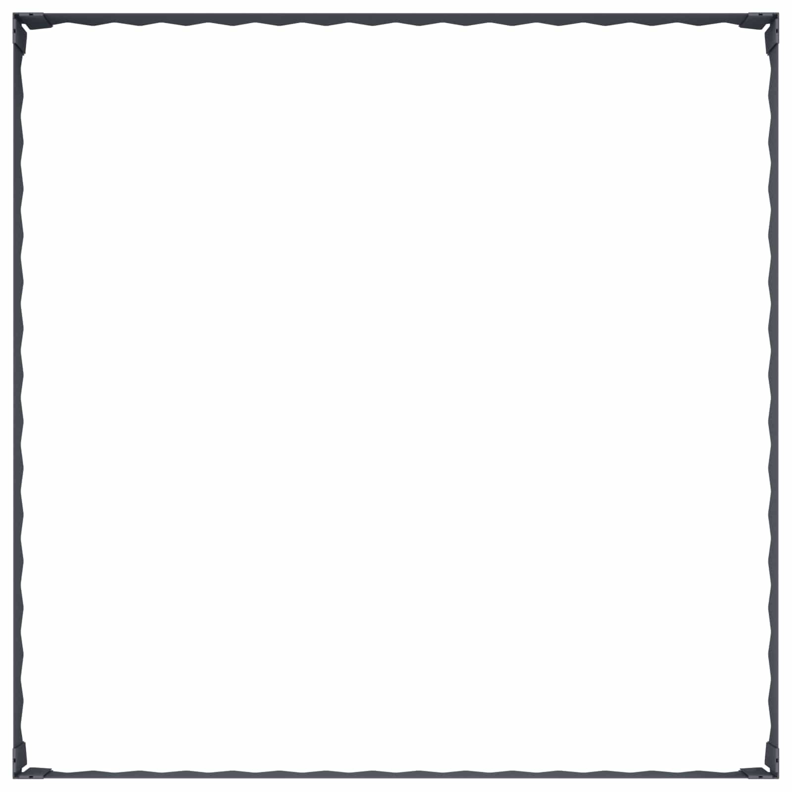 Gazonrand 4 st 100 x 100 x 20 cm Staal Antracietkleurig is nu te koop bij PeponiXL, paradijselijk wonen!