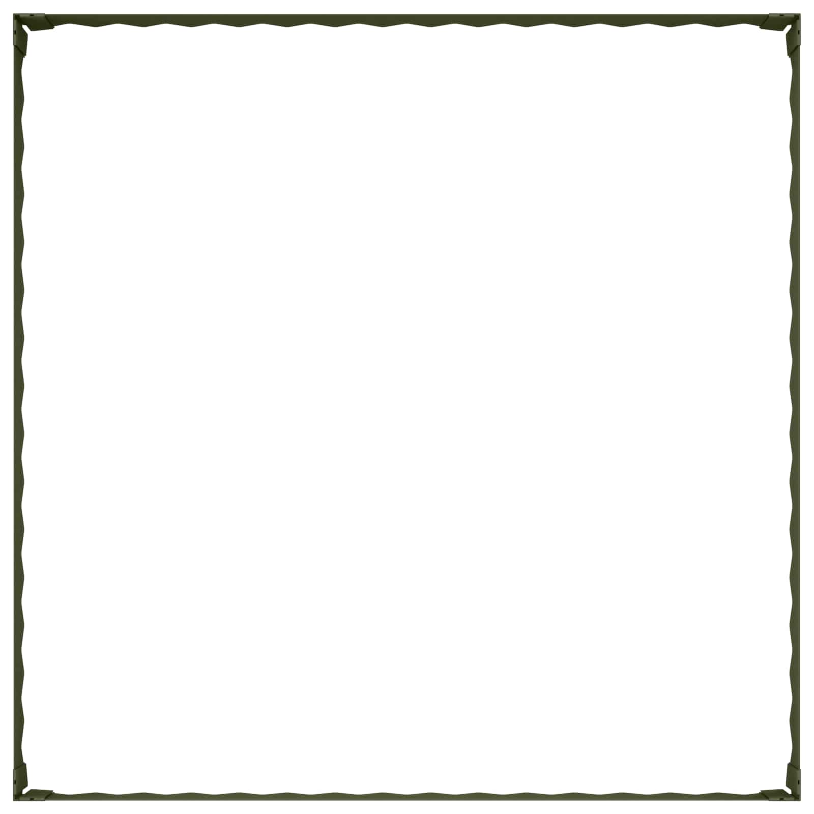 Gazonrand 100 x 100 x 20 cm Staal Olijfgroen is nu te koop bij PeponiXL, paradijselijk wonen!