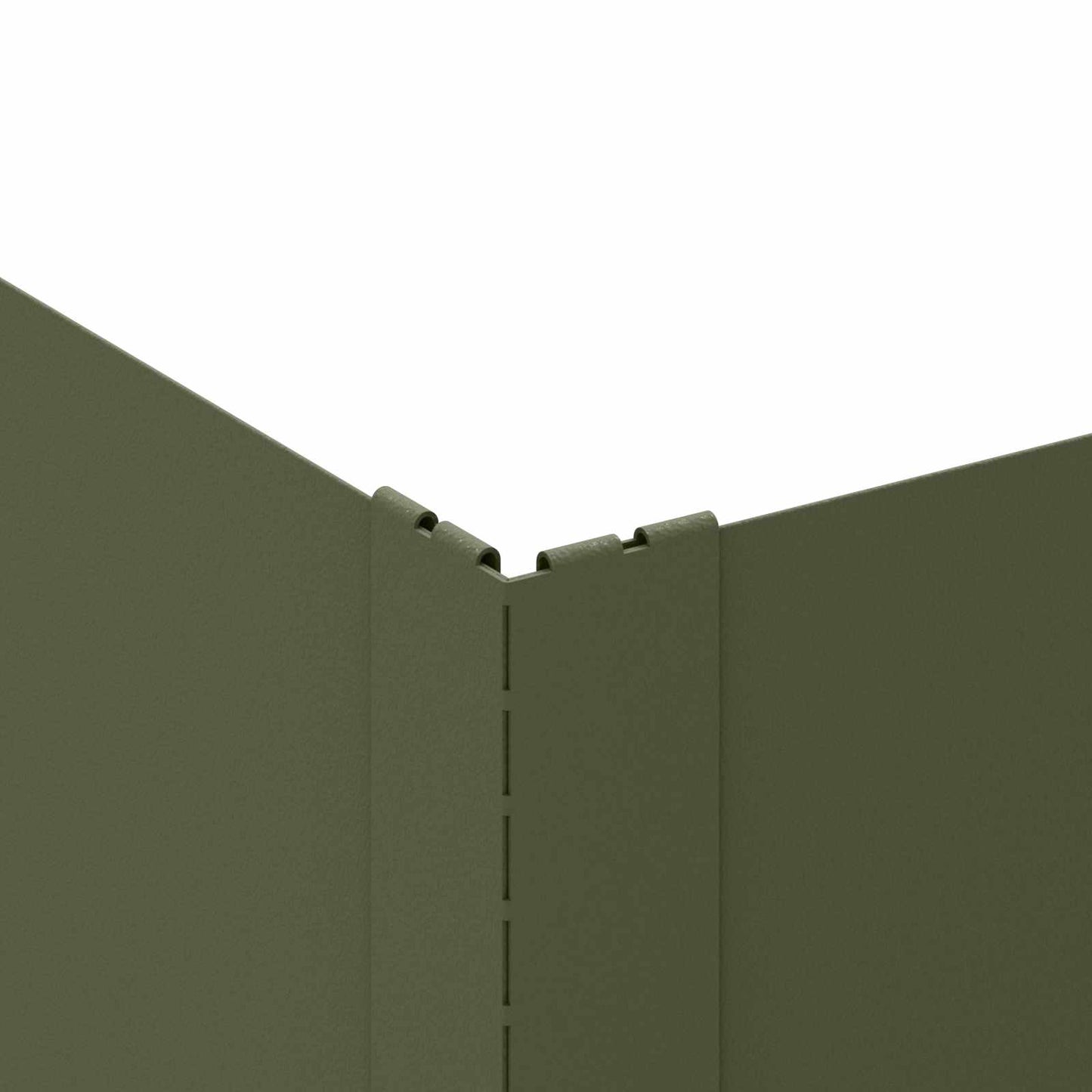 Gazonrand 4 st 100 x 100 x 20 cm Staal Olijfgroen is nu te koop bij PeponiXL, paradijselijk wonen!