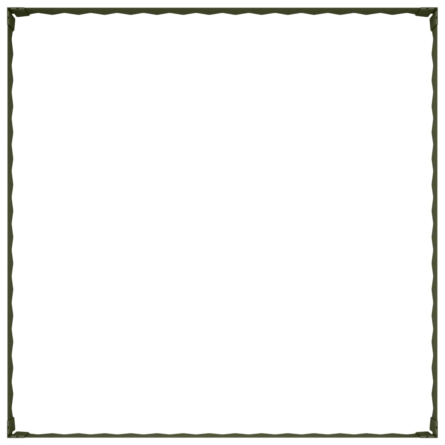 Gazonrand 4 st 100 x 100 x 20 cm Staal Olijfgroen is nu te koop bij PeponiXL, paradijselijk wonen!
