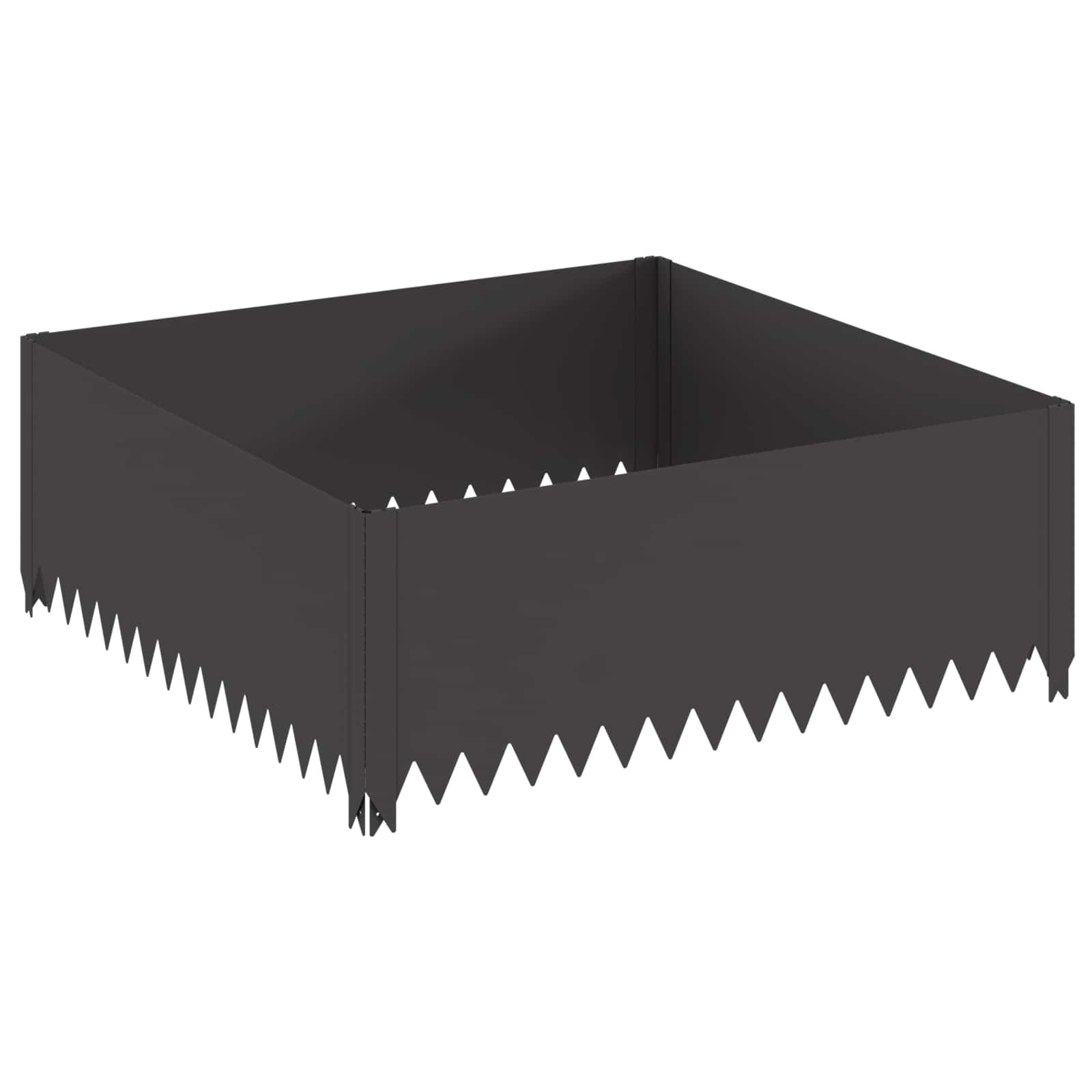 Gazonrand 100 x 100 x 35 cm Staal Zwart is nu te koop bij PeponiXL, paradijselijk wonen!