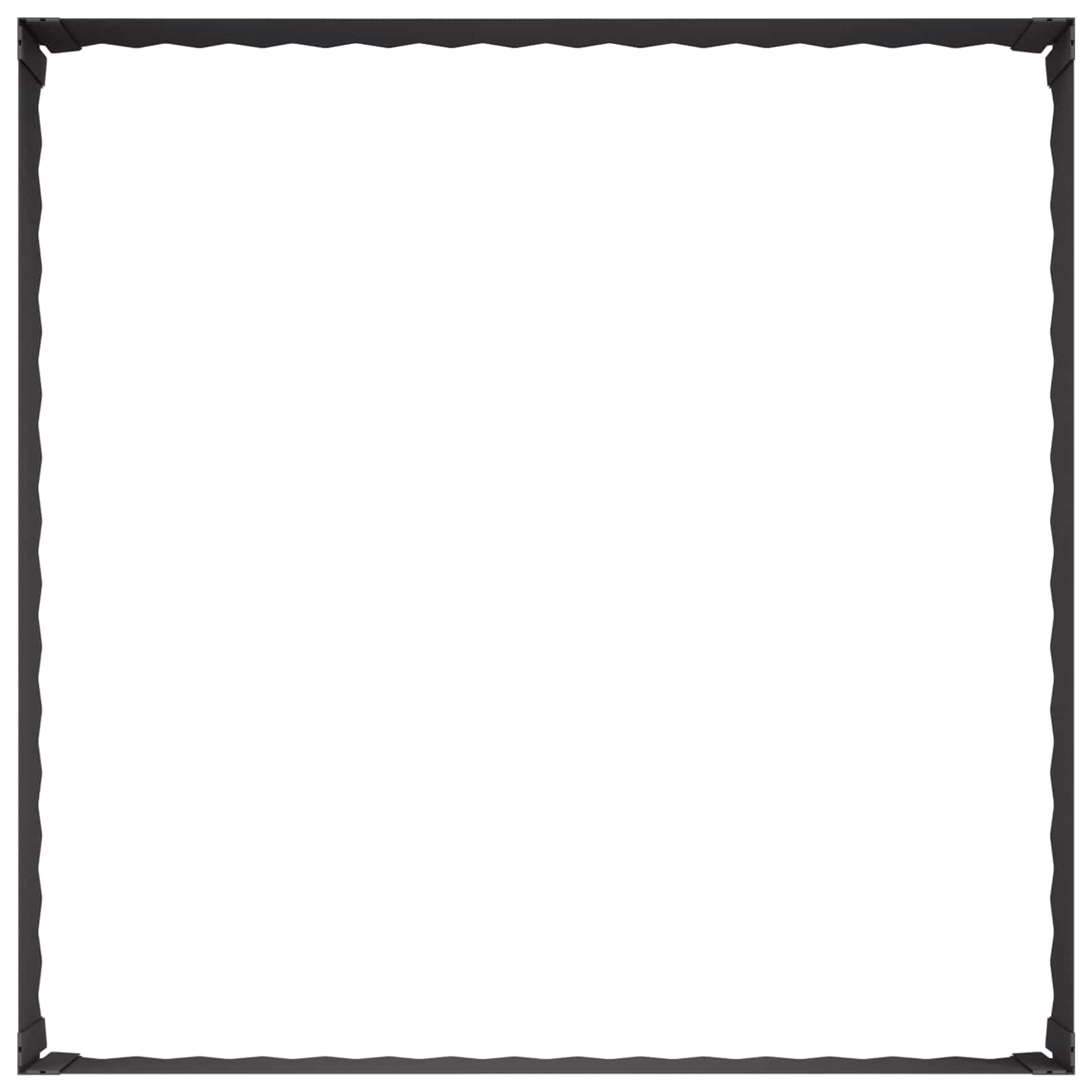 Gazonrand 4 st 100 x 100 x 35 cm Staal Zwart is nu te koop bij PeponiXL, paradijselijk wonen!