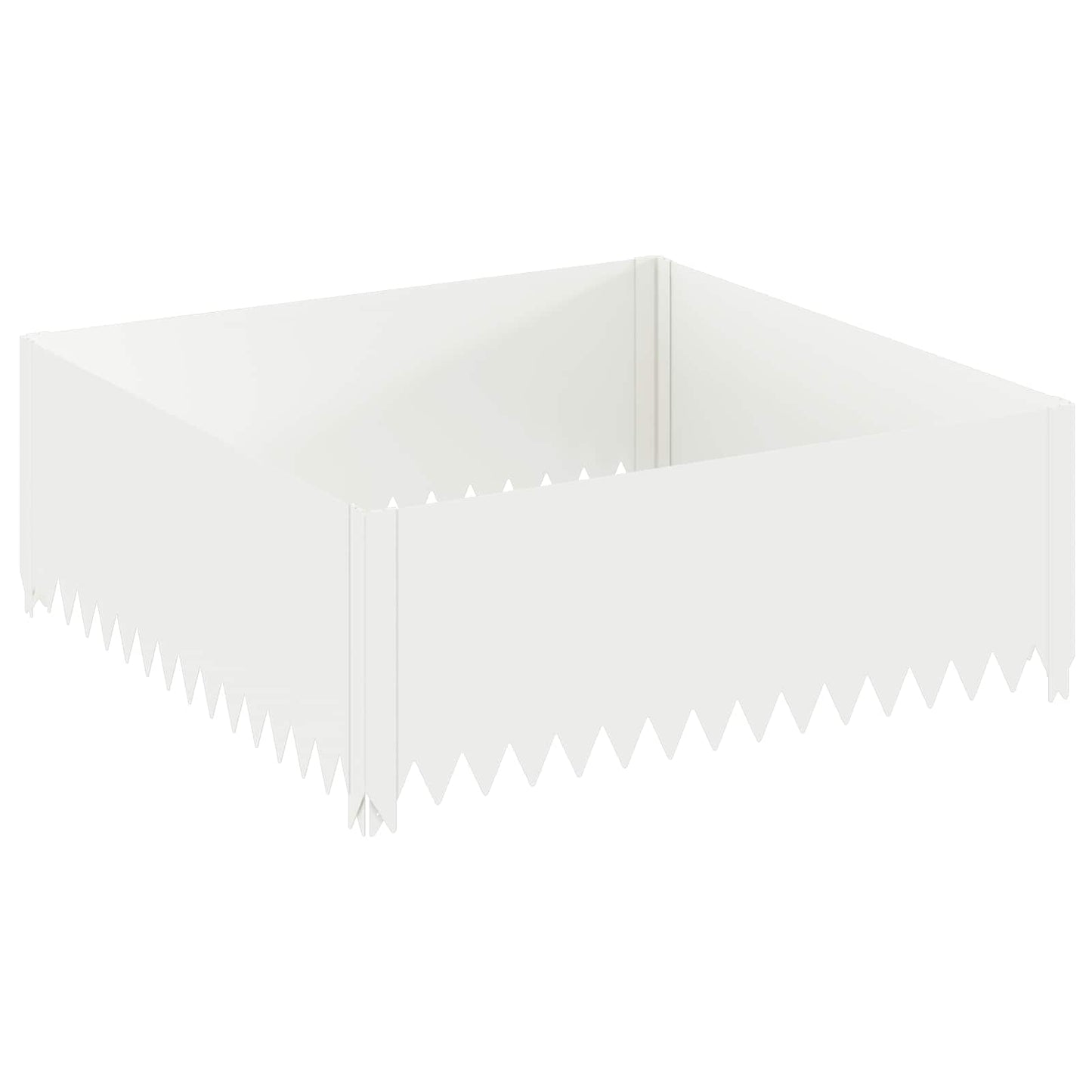 Gazonrand 100 x 100 x 35 cm Staal Wit is nu te koop bij PeponiXL, paradijselijk wonen!