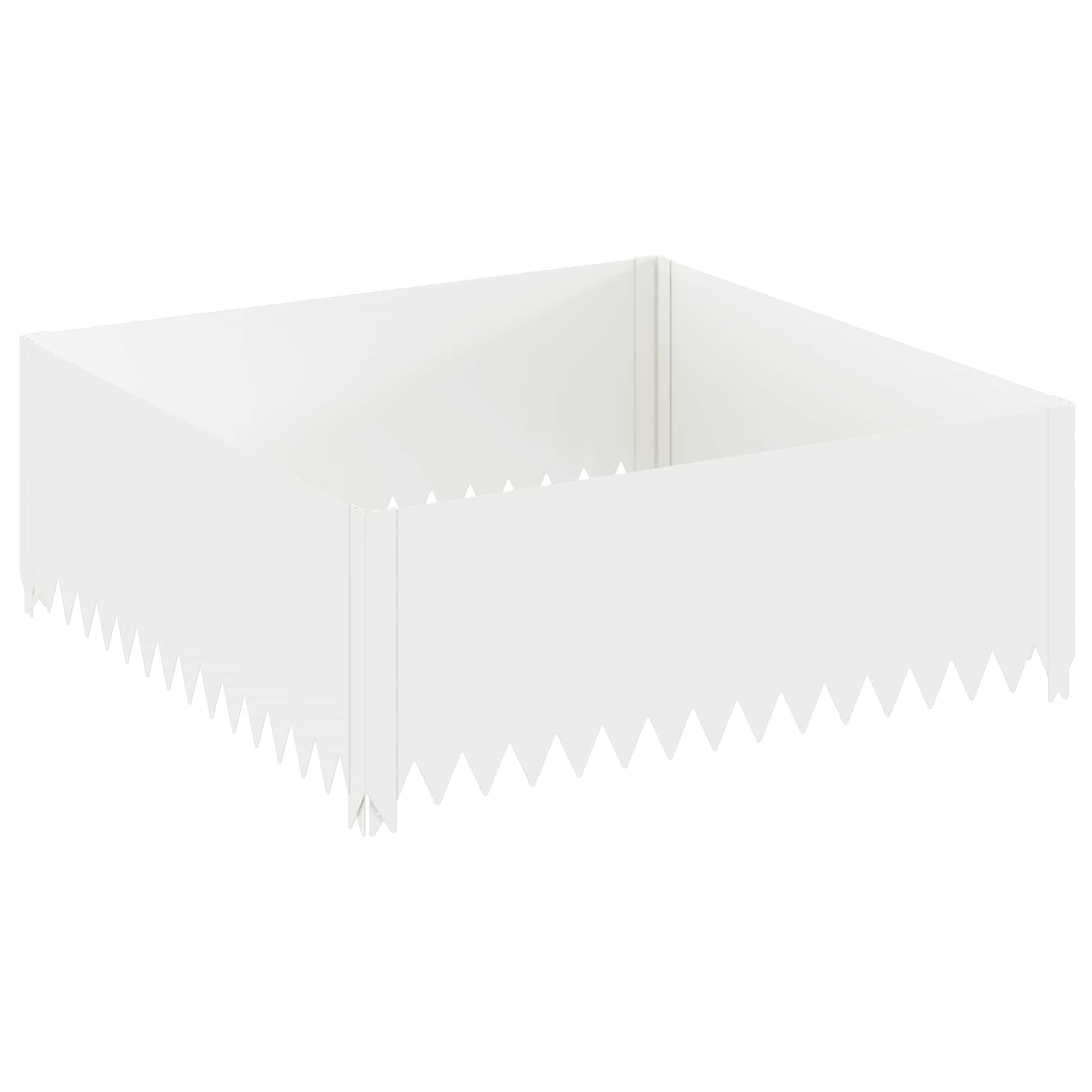 Gazonrand 100 x 100 x 35 cm Staal Wit is nu te koop bij PeponiXL, paradijselijk wonen!