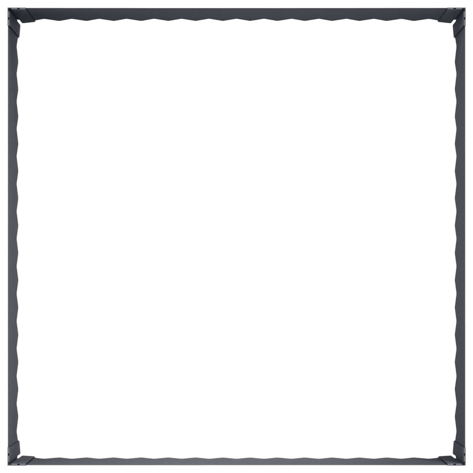Gazonrand 4 st 100 x 100 x 35 cm Staal Antracietkleurig is nu te koop bij PeponiXL, paradijselijk wonen!