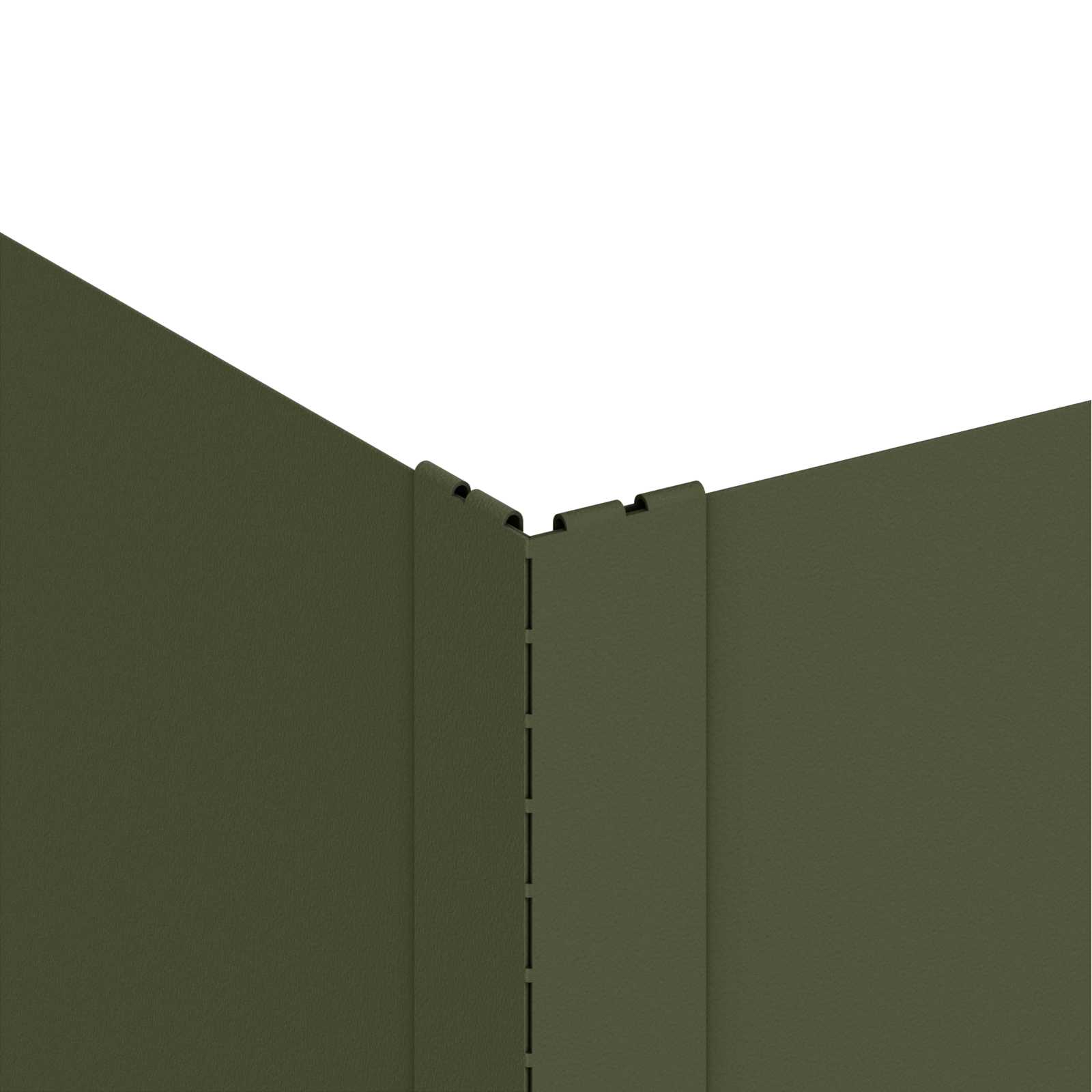 Gazonrand 100 x 100 x 35 cm Staal Olijfgroen is nu te koop bij PeponiXL, paradijselijk wonen!
