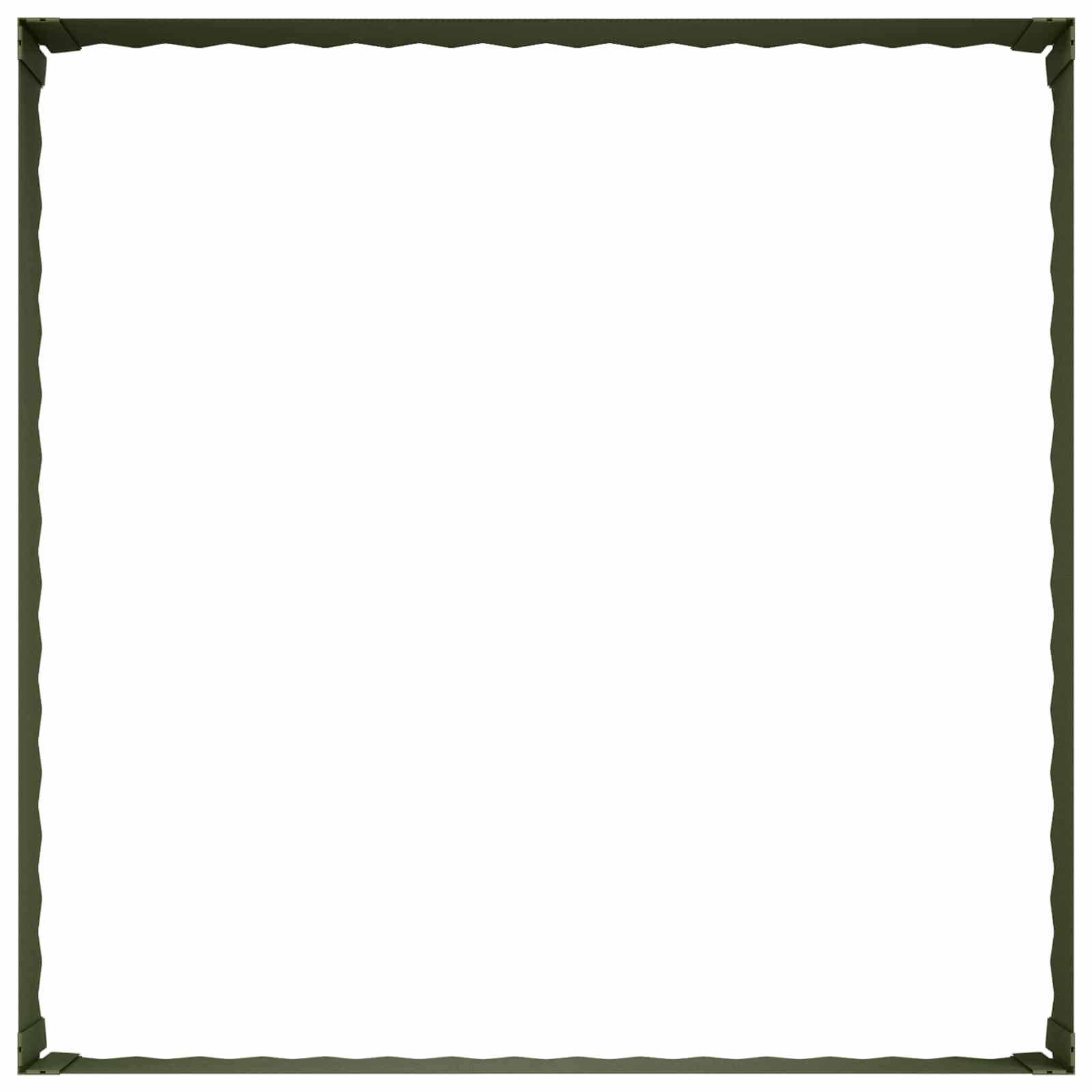 Gazonrand 100 x 100 x 35 cm Staal Olijfgroen is nu te koop bij PeponiXL, paradijselijk wonen!