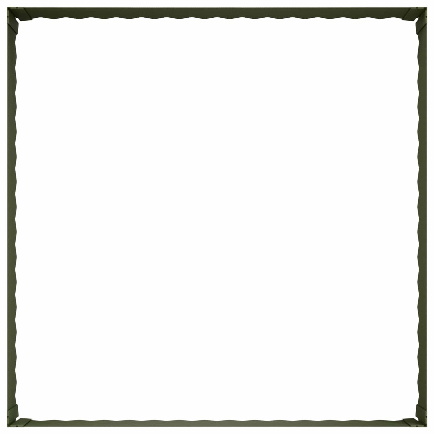 Gazonrand 4 st 100 x 100 x 35 cm Staal Olijfgroen is nu te koop bij PeponiXL, paradijselijk wonen!